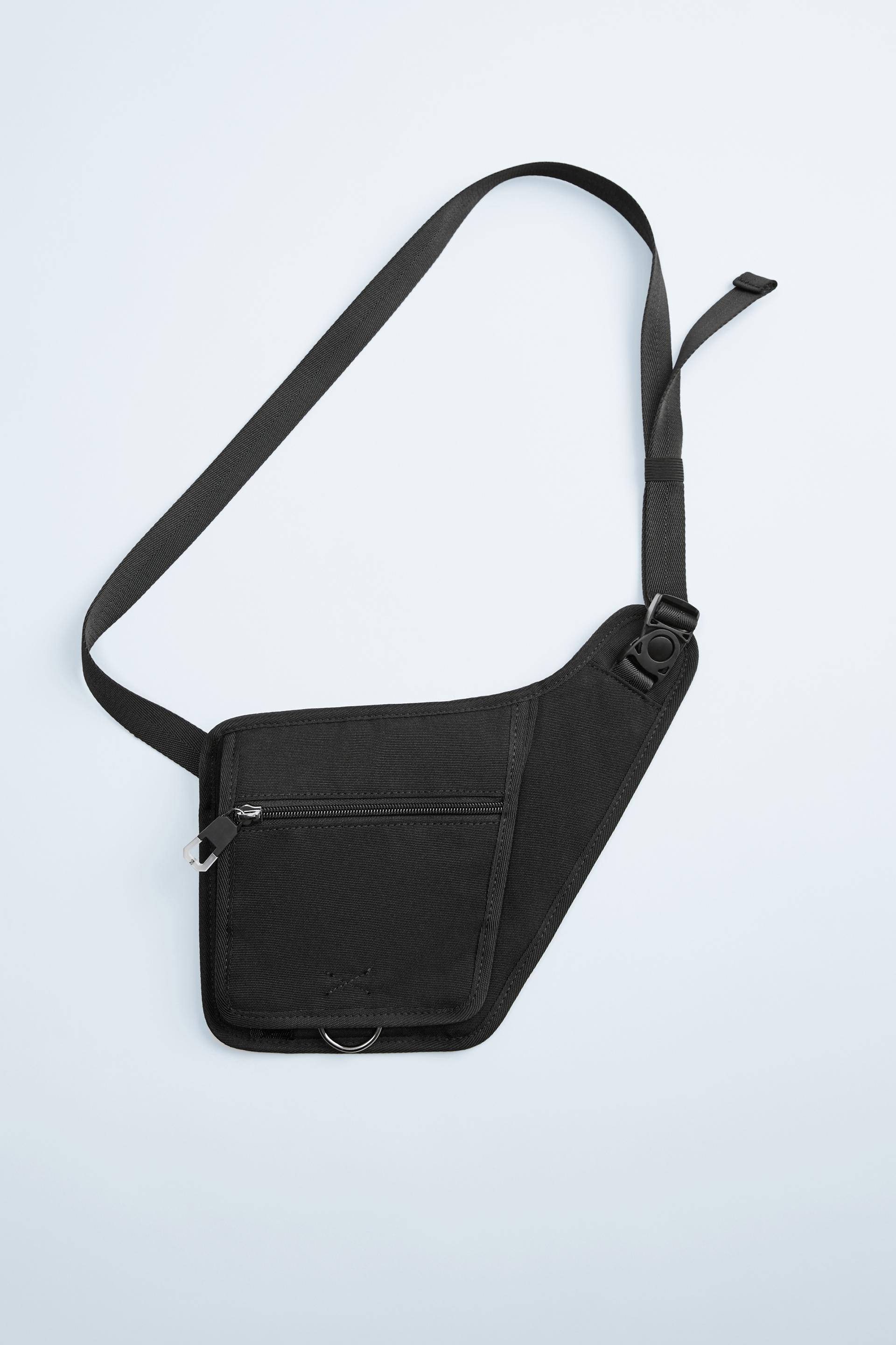 черная сумка с ремнем через плечо ЧЕРНЫЙ Zara