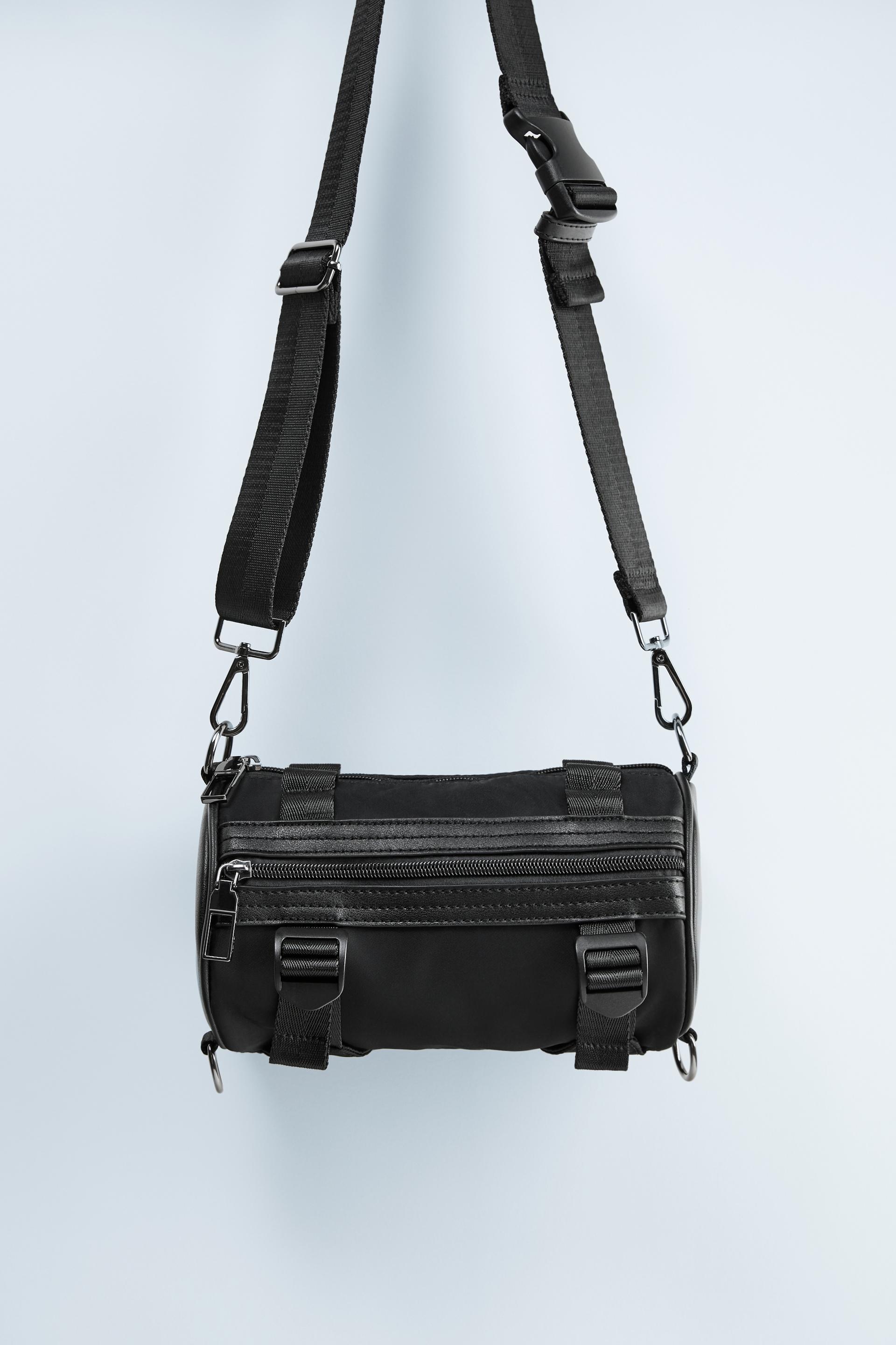 черная сумка с плечевым ремнем ЧЕРНЫЙ Zara