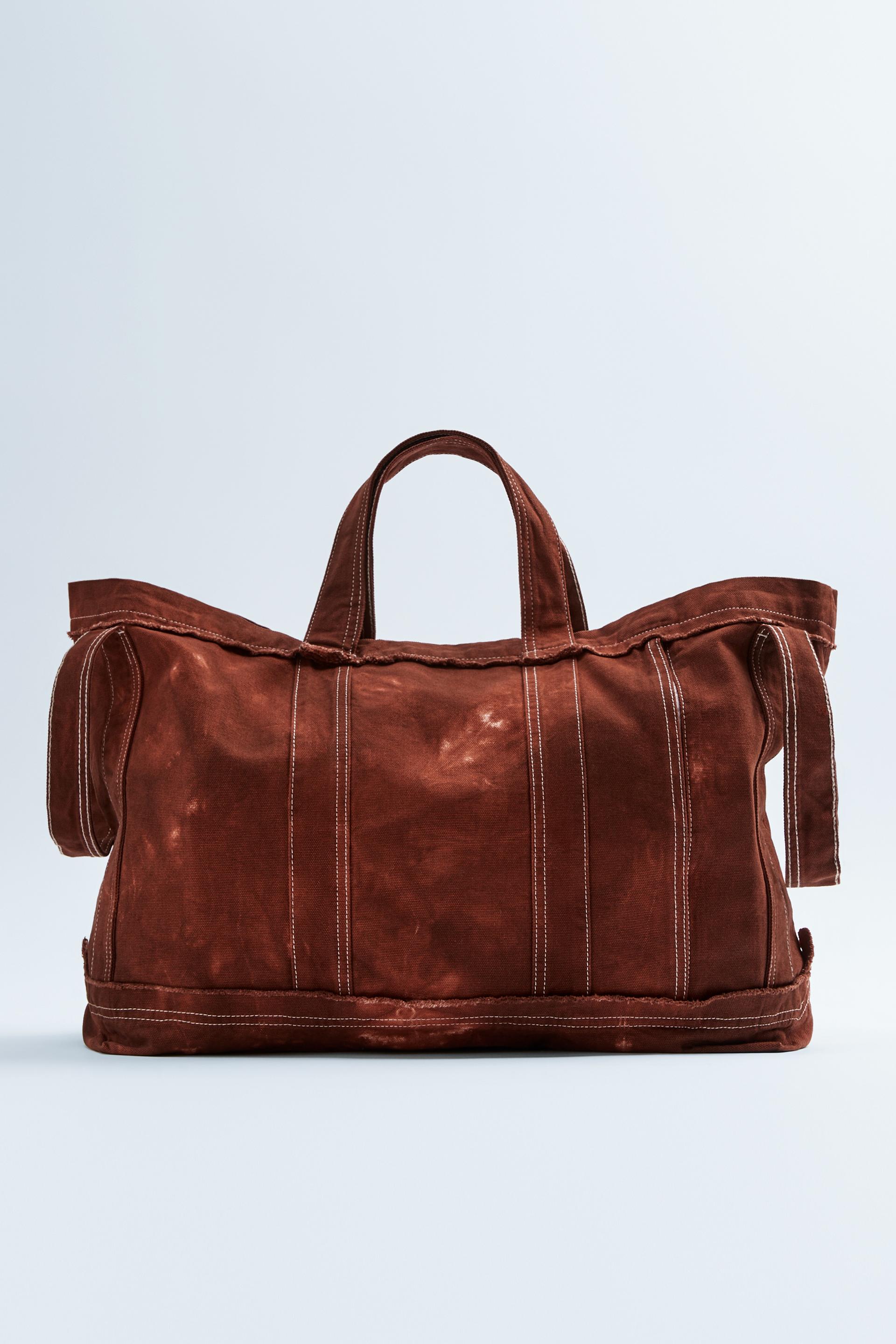 мягкая сумка-боулинг из ткани Гранатовый Zara