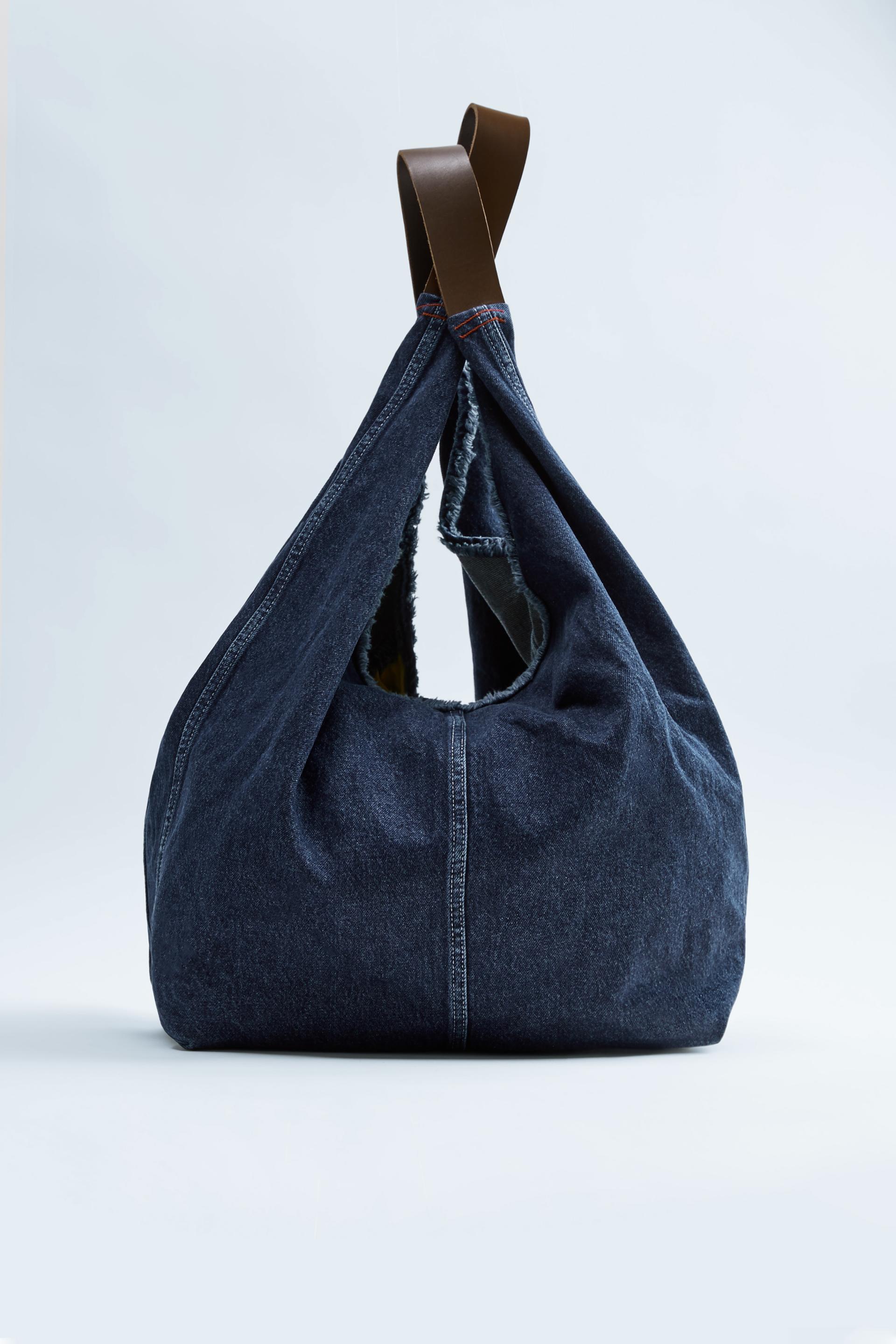 большая сумка-тоут Морской синий Zara