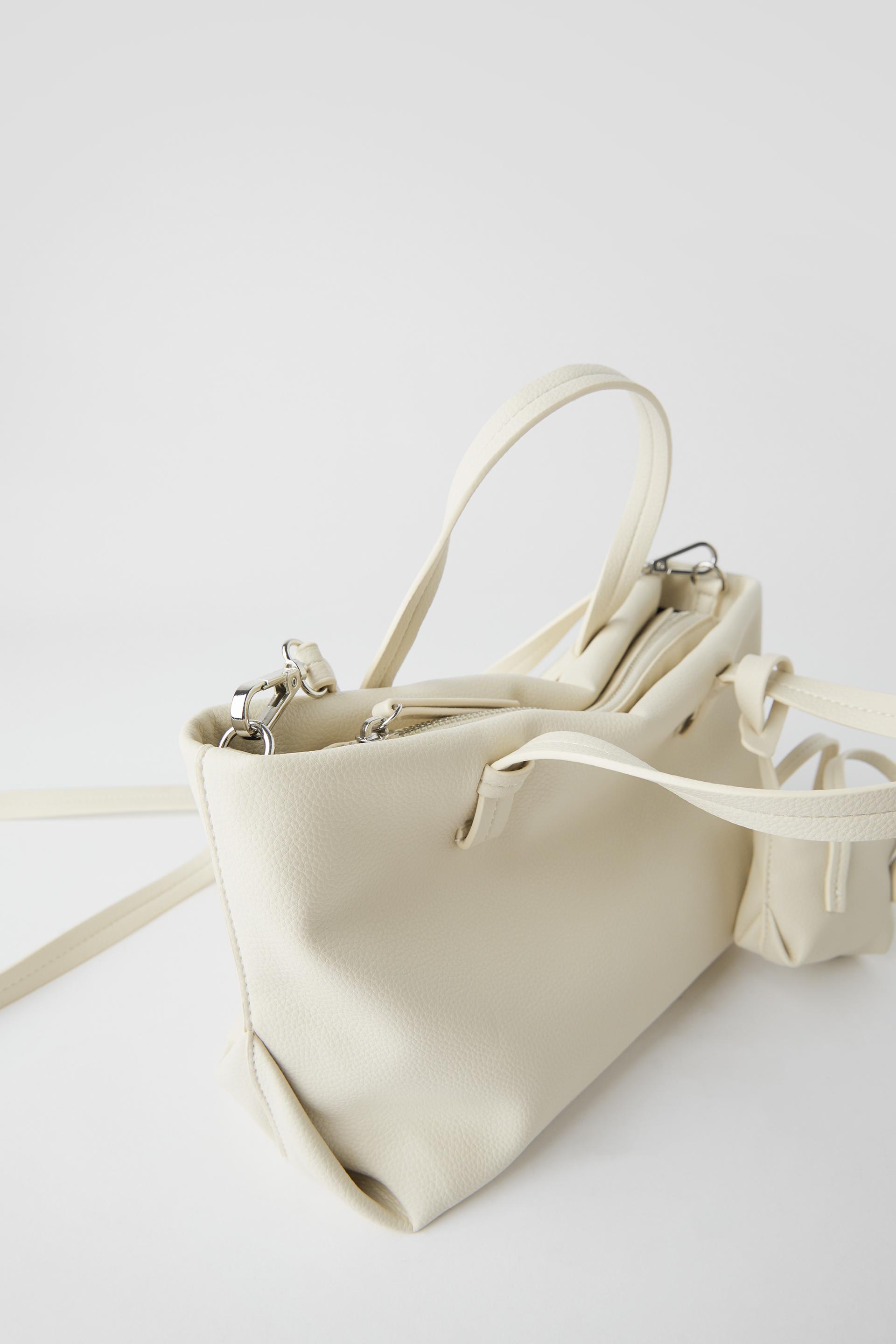 Белый мягкая мини-сумка Zara