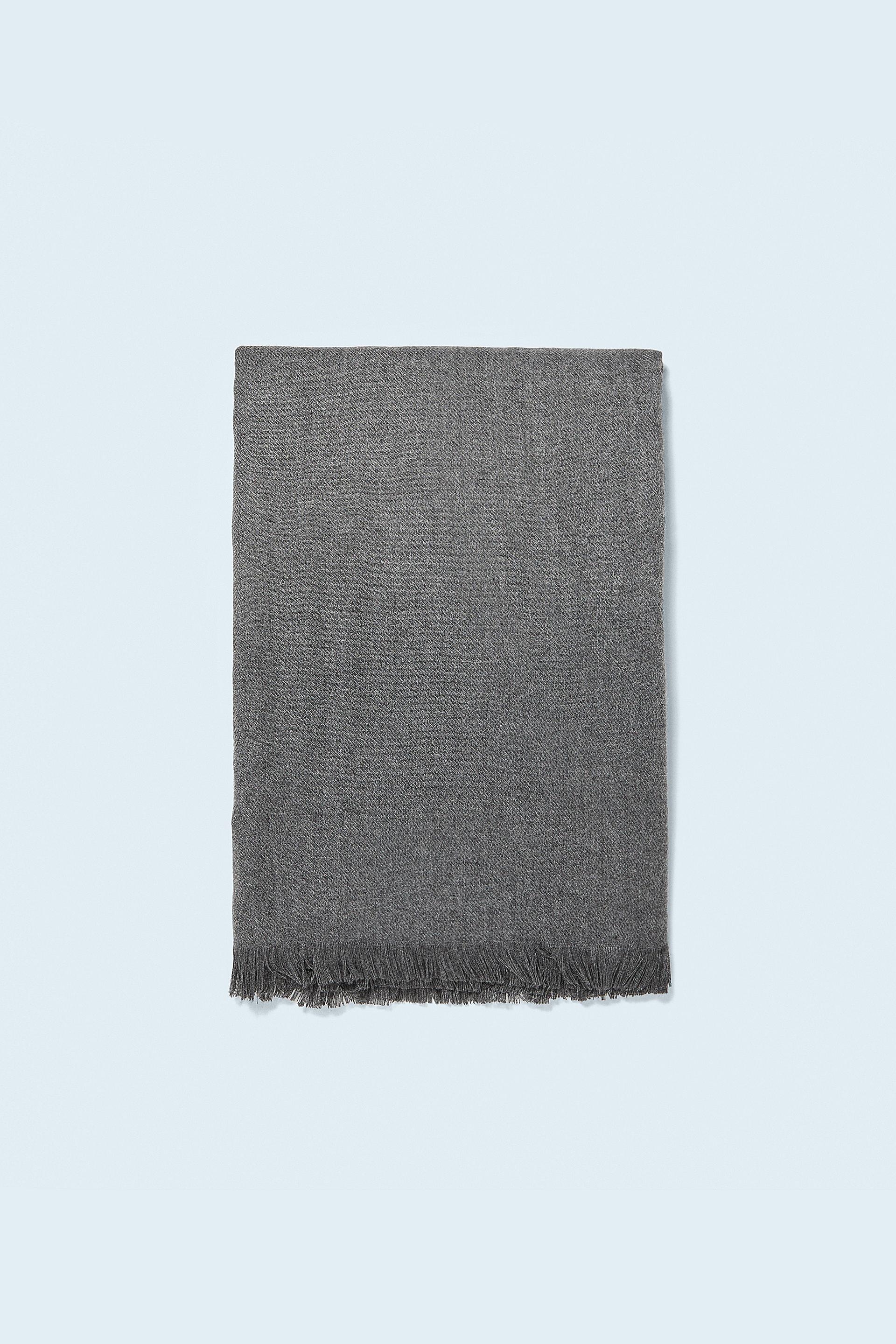 Серый базовый шарф из струящейся ткани Zara