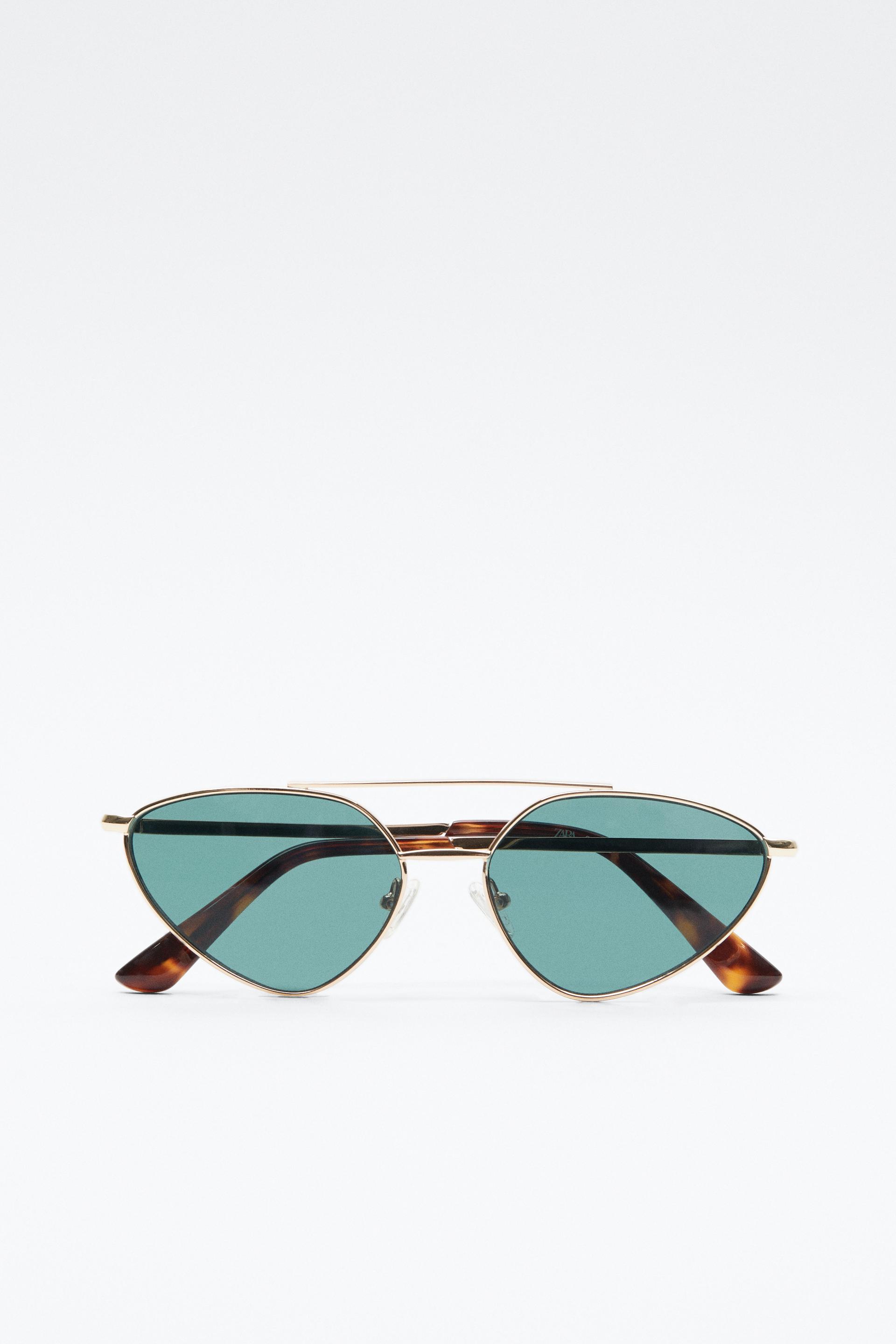 солнечные очки в металлической оправе ЗОЛОТИСТЫЙ Zara