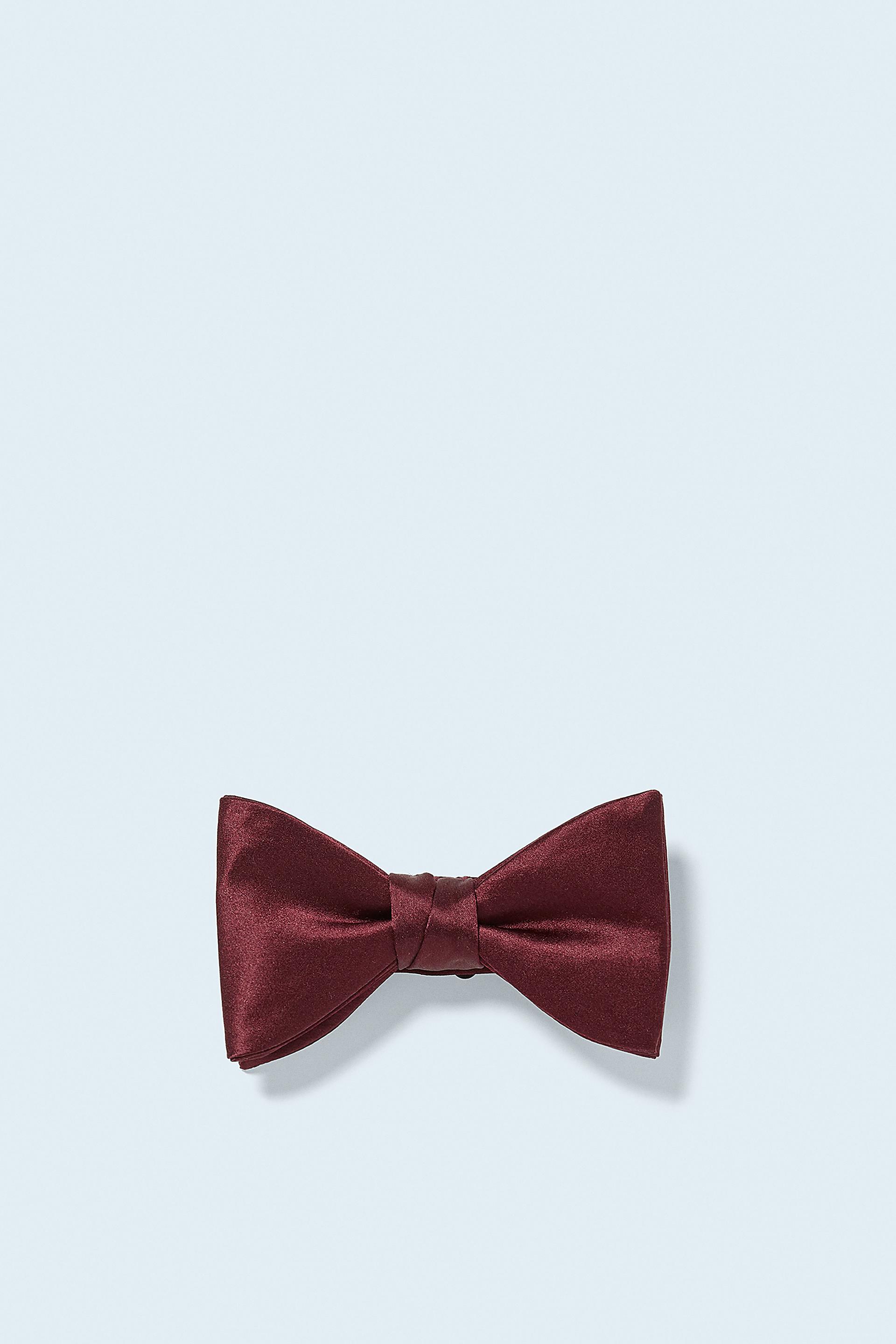 ГРАНАТОВЫЙ однотонный галстук-бабочка Zara