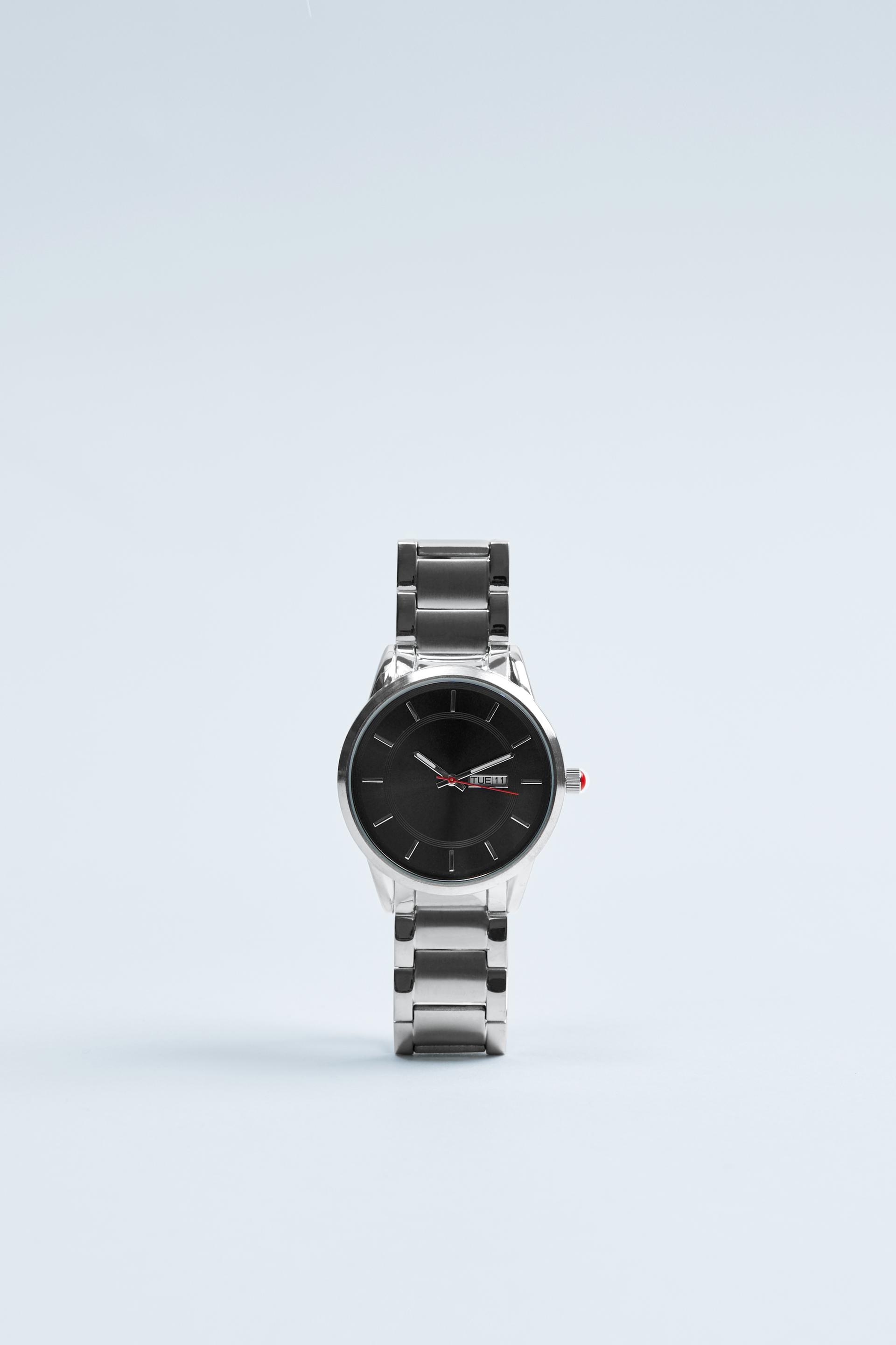 часы с квадратным корпусом и металлическим браслетом СЕРЕБРИСТЫЙ Zara