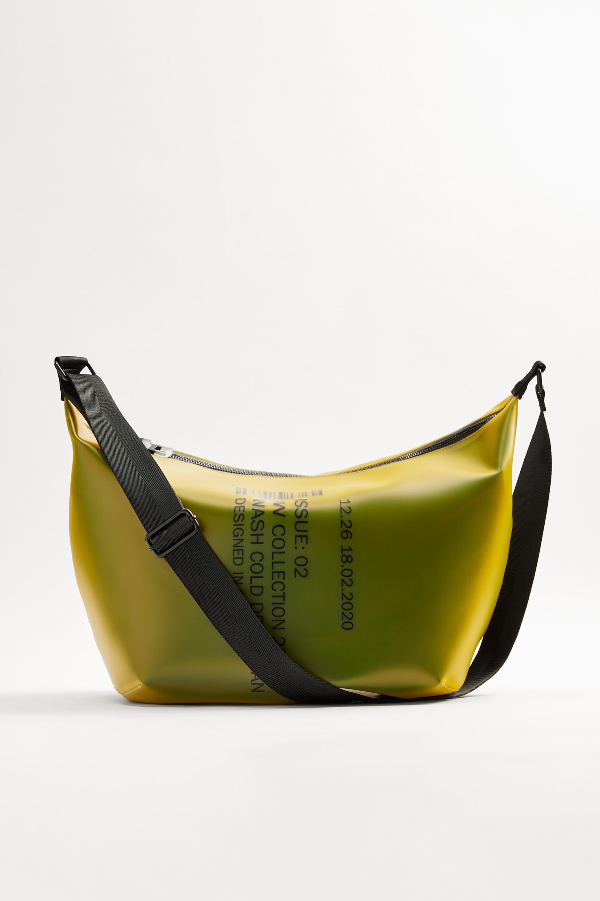 большая полупрозрачная желтая сумка с плечевым ремнем Желтый Zara