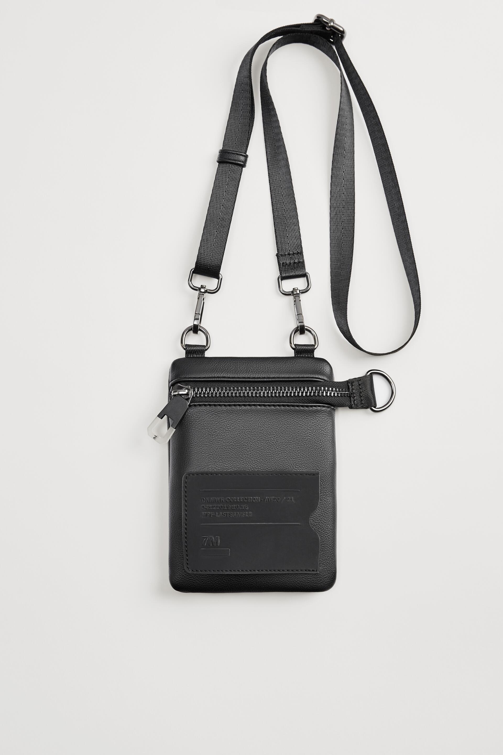 черная мини-сумка с плечевым ремнем ЧЕРНЫЙ Zara