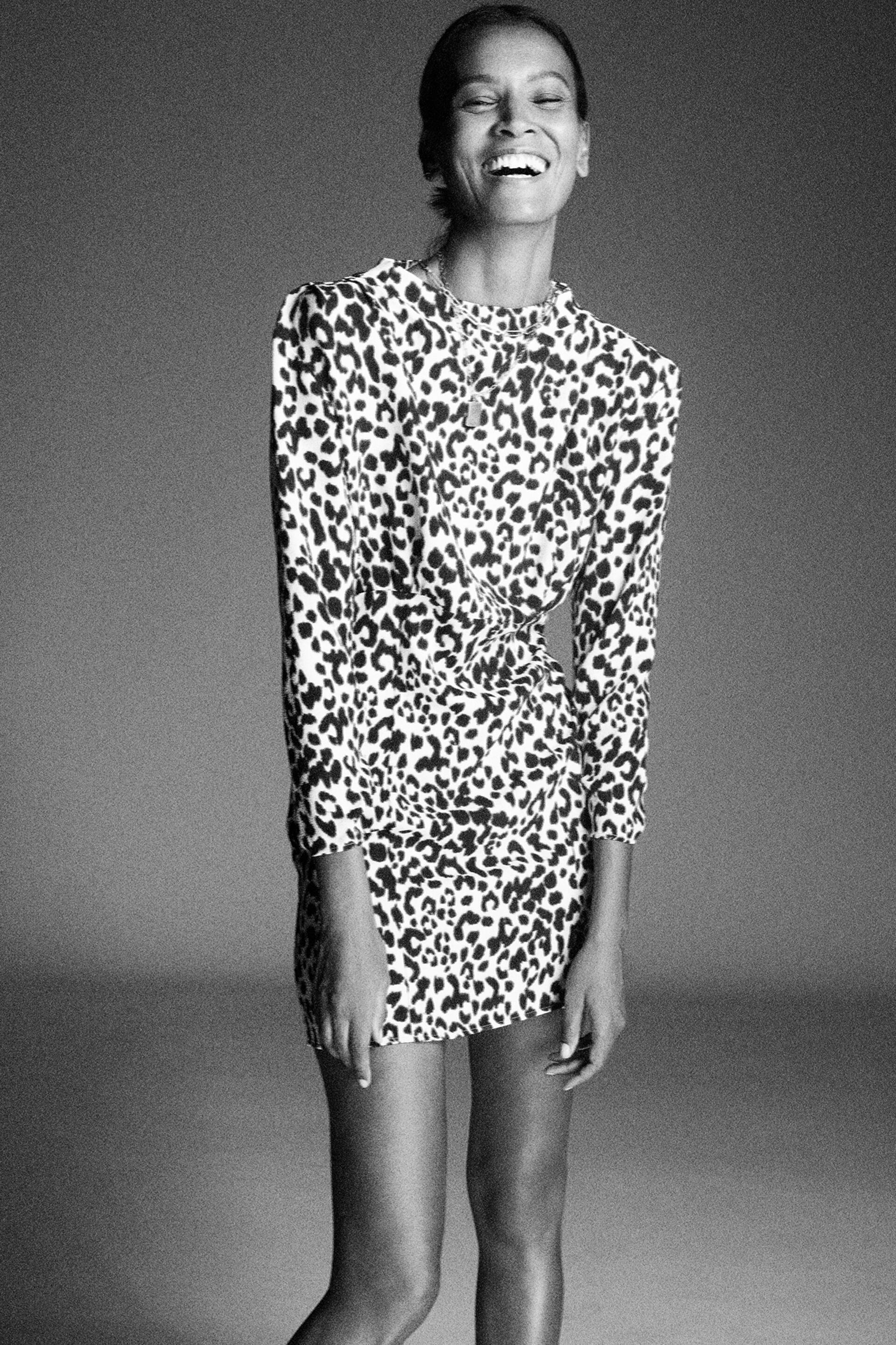 мини-платье с леопардовым принтом Леопардовый Zara