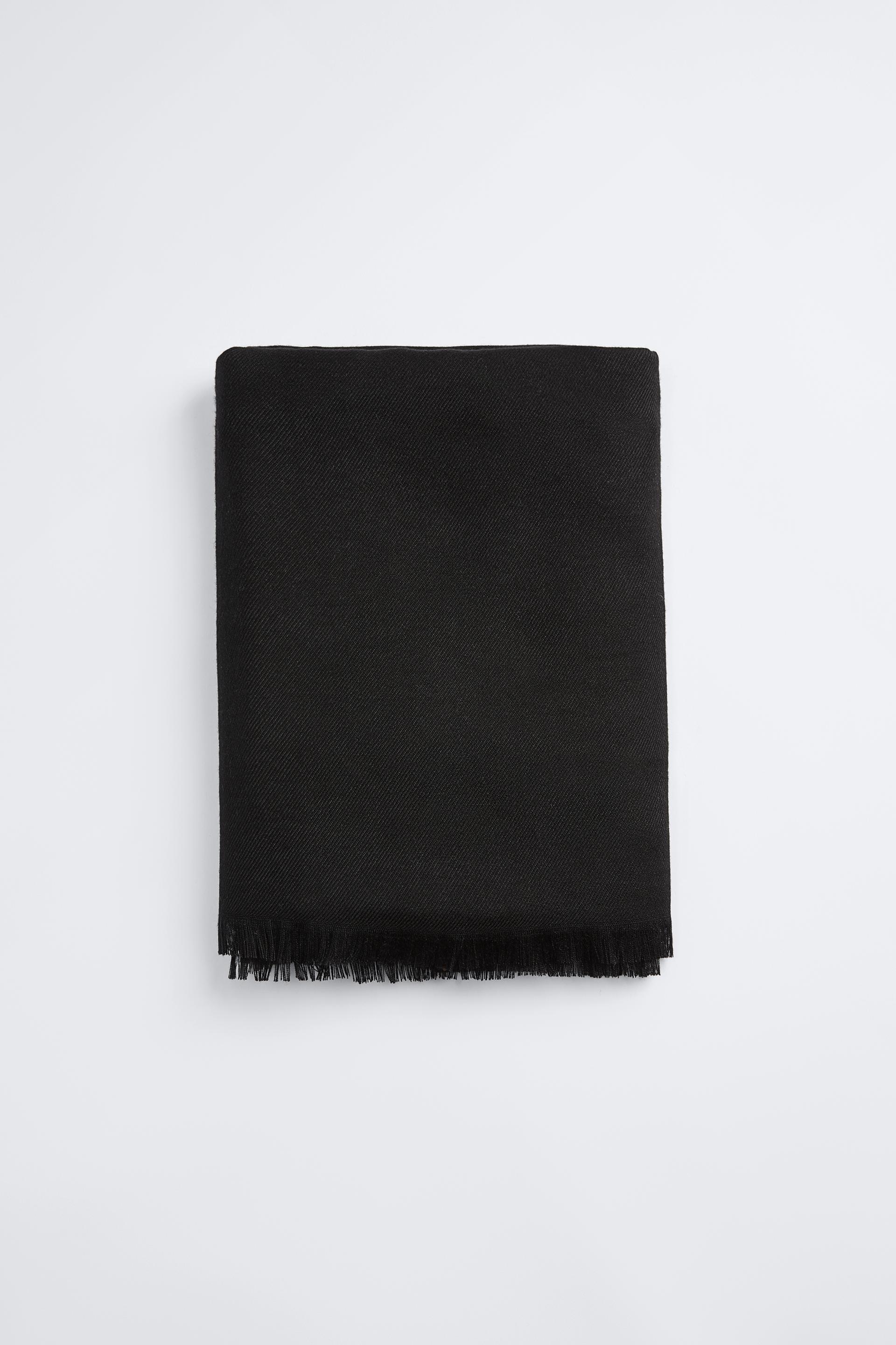 базовый шарф из струящейся ткани ЧЕРНЫЙ Zara