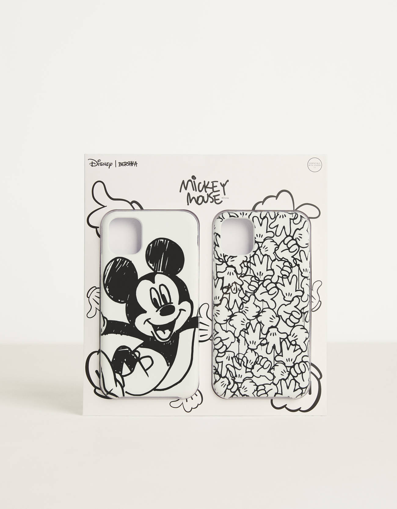 Чехол «Mickey gets arty» для iPhone 11 БЕЛЫЙ Bershka