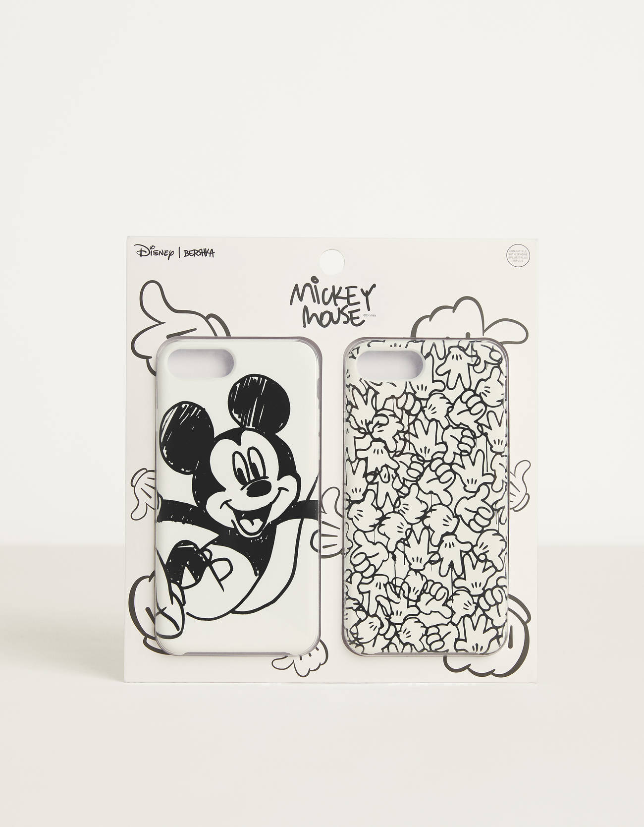 Чехол «Mickey gets arty» для iPhone 6 Plus / 7 Plus / 8 Plus БЕЛЫЙ Bershka