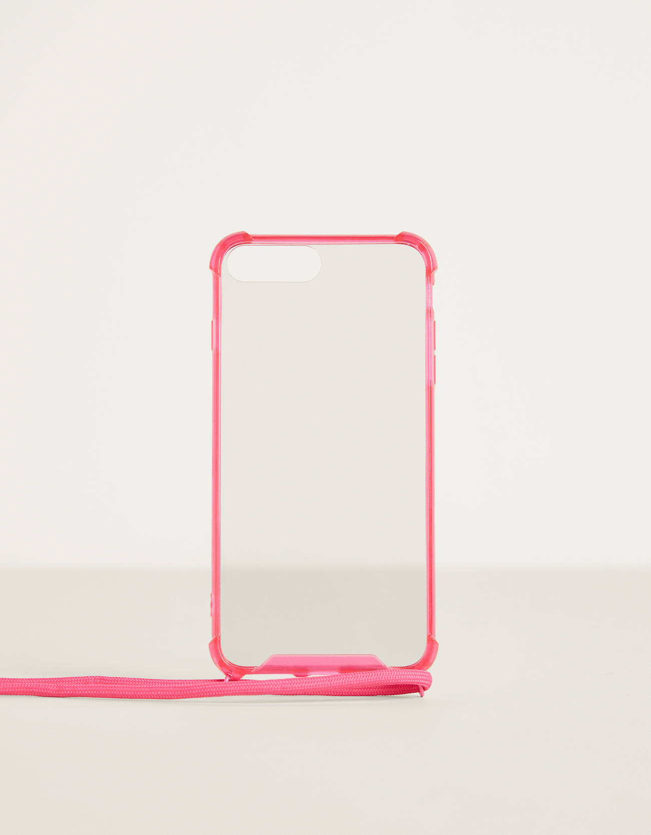 Чехол для iPhone 6 Plus / 7 Plus / 8 Plus со шнурком Розовый Bershka