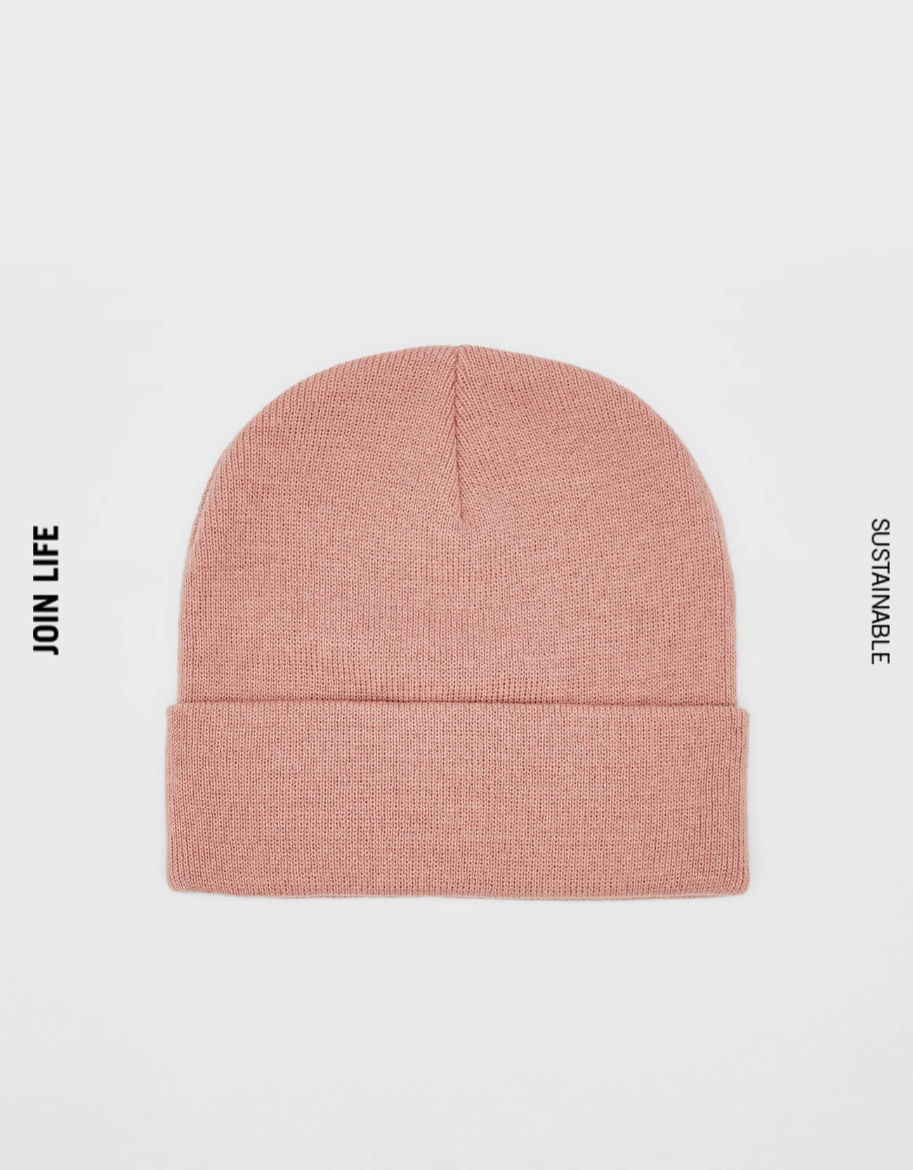 Однотонная шапка-бини Розовый Bershka