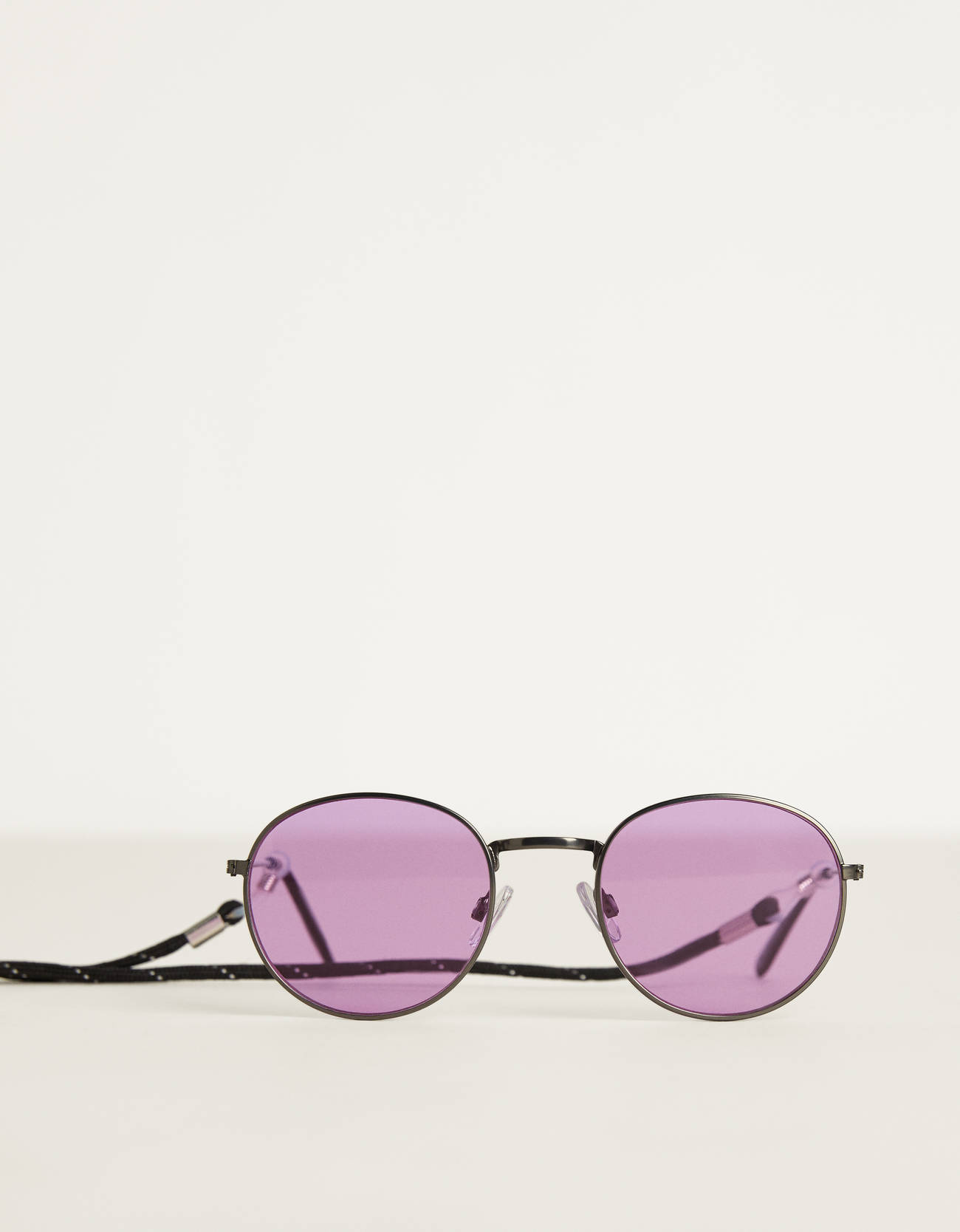 Круглые солнечные очки Розовый Bershka