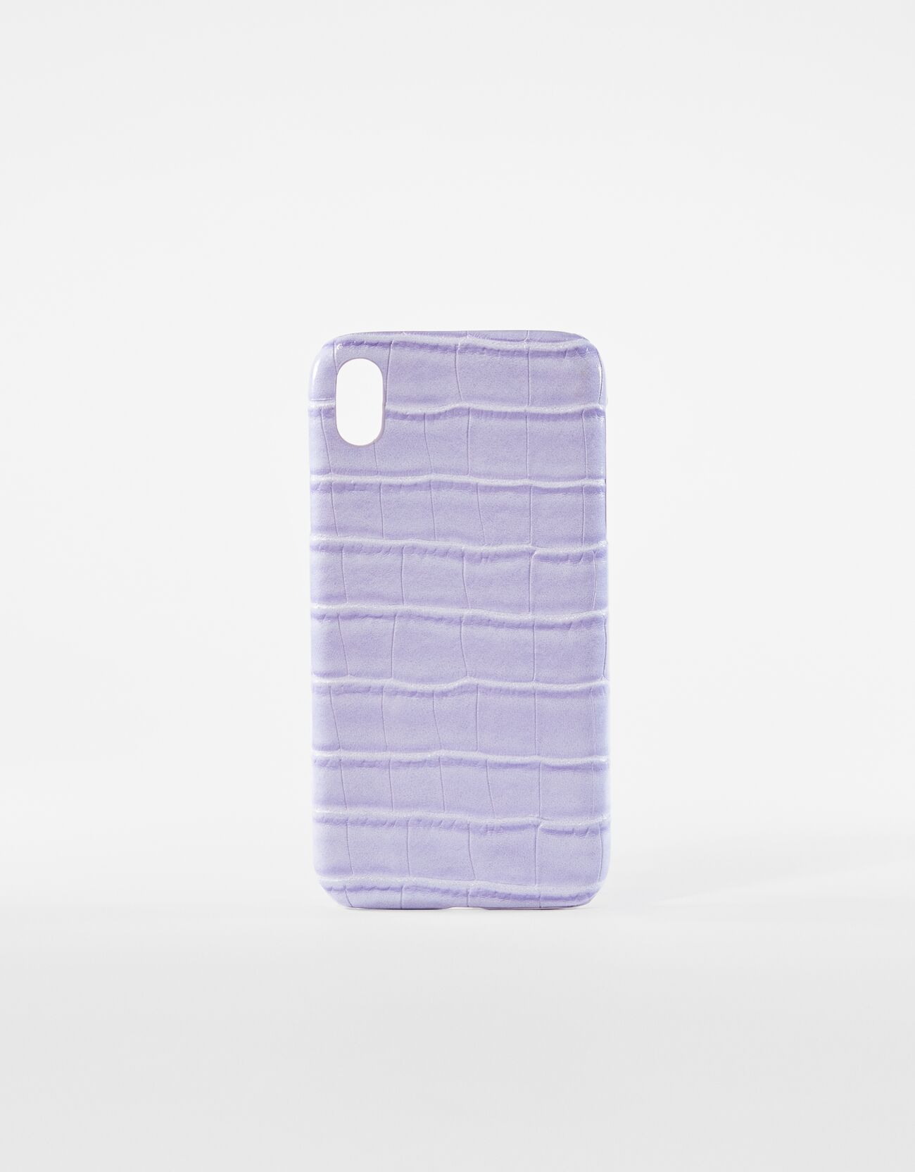 Чехол с тиснением для iPhone XR Фиолетовый Bershka