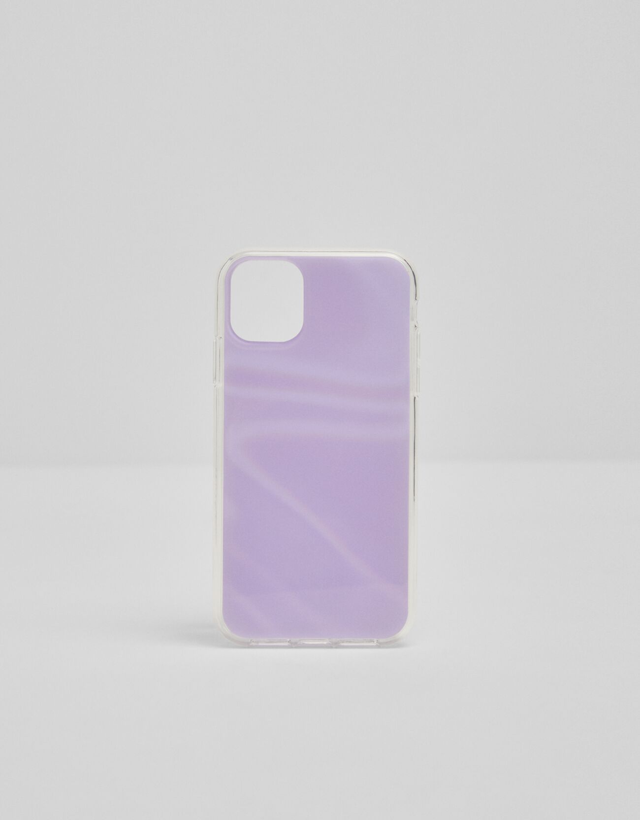 Светоотражающий чехол для iPhone 12 Pro в пастельных тонах Фиолетовый Bershka