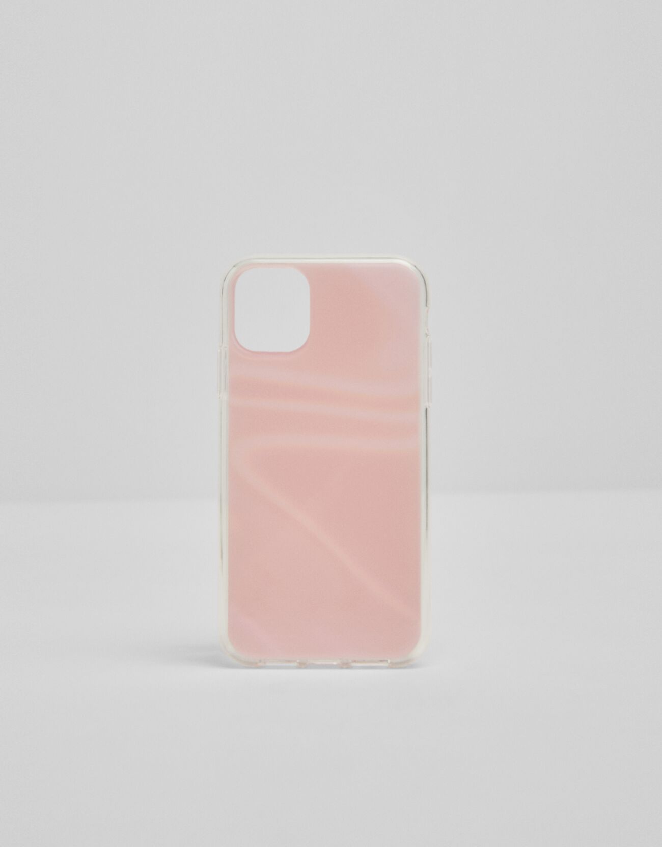 Светоотражающий чехол для iPhone 12 Pro в пастельных тонах Розовый Bershka