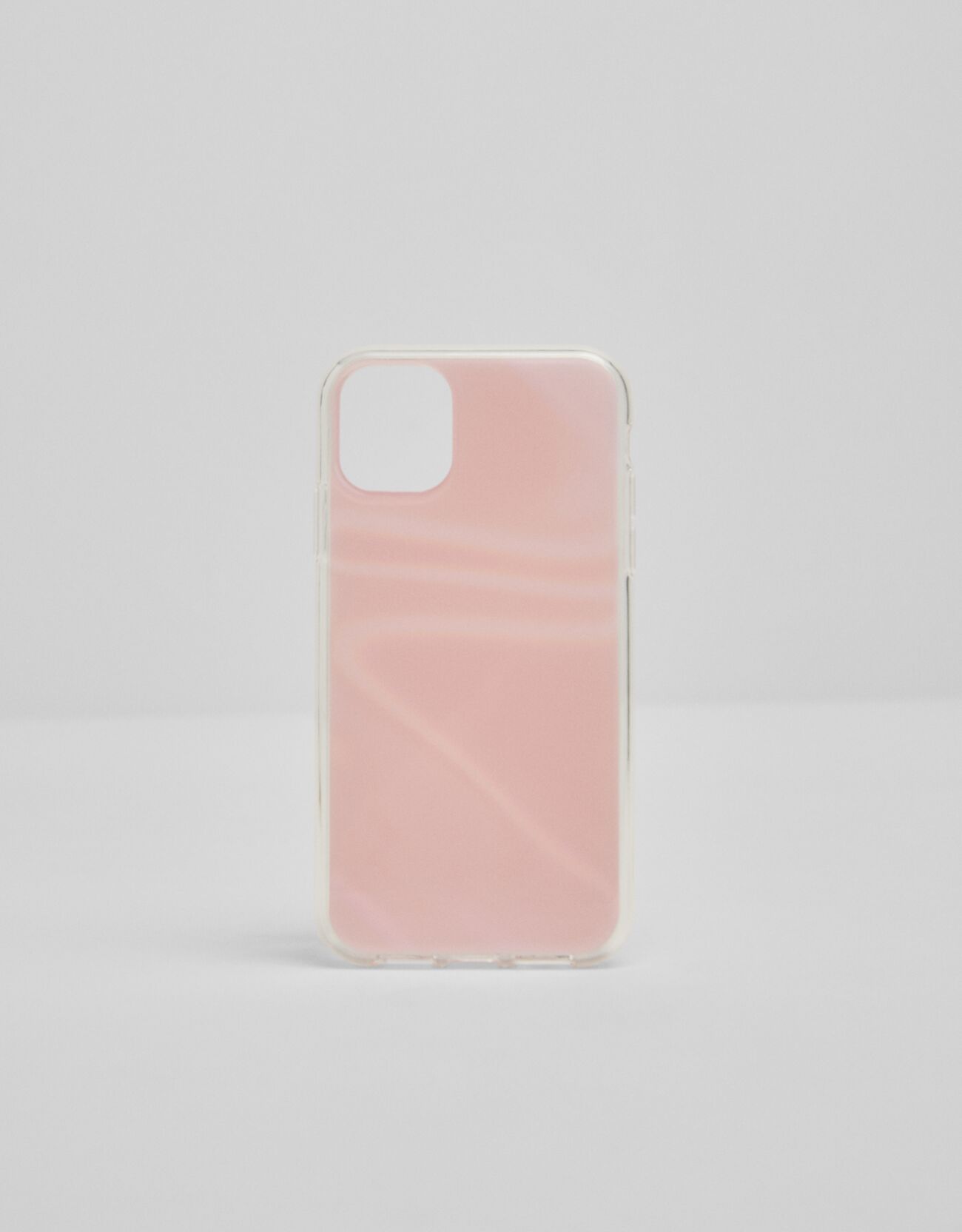 Светоотражающий чехол для iPhone 11 в пастельных тонах Розовый Bershka