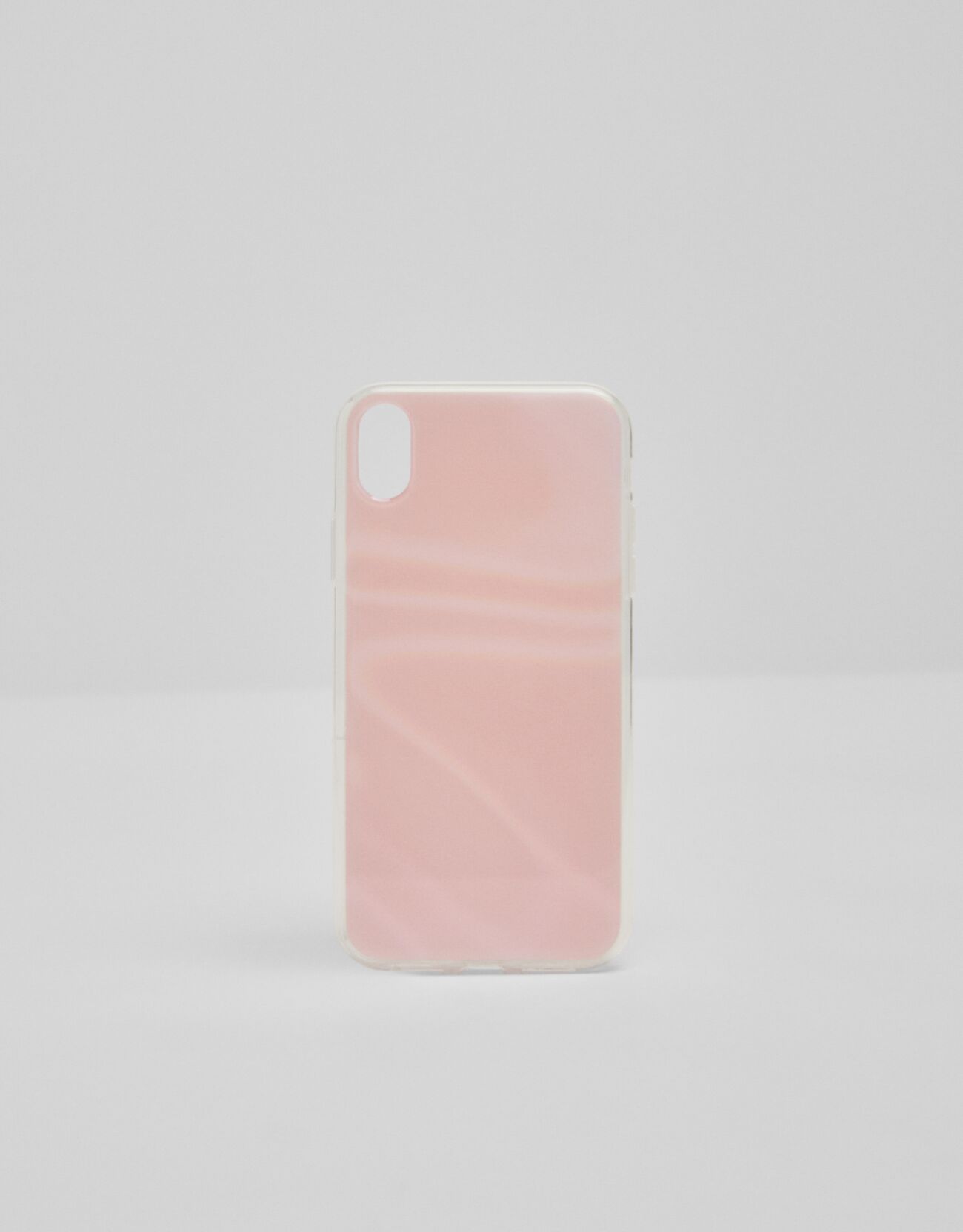 Светоотражающий чехол для iPhone XR в пастельных тонах Розовый Bershka