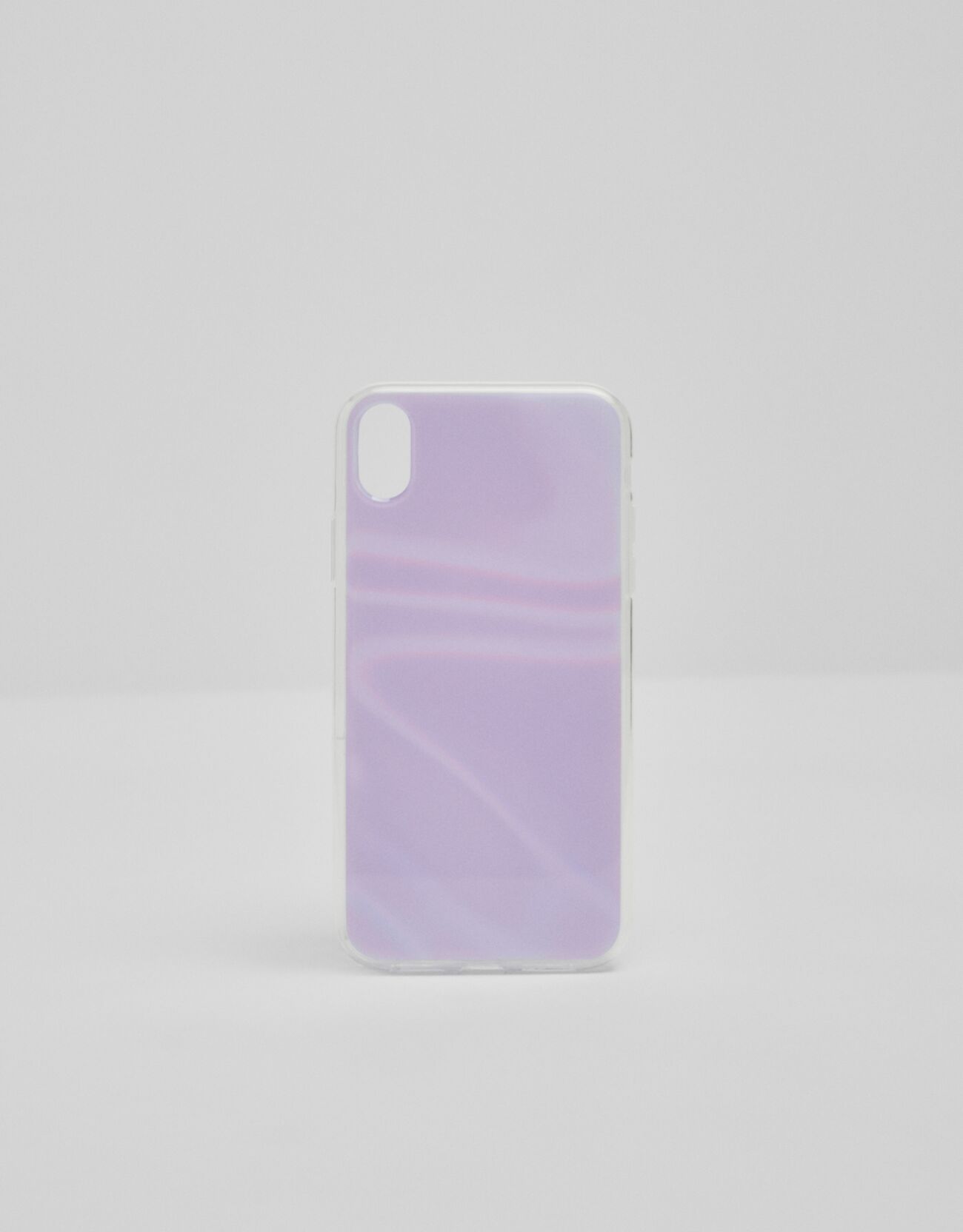 Светоотражающий чехол для iPhone XR в пастельных тонах Фиолетовый Bershka