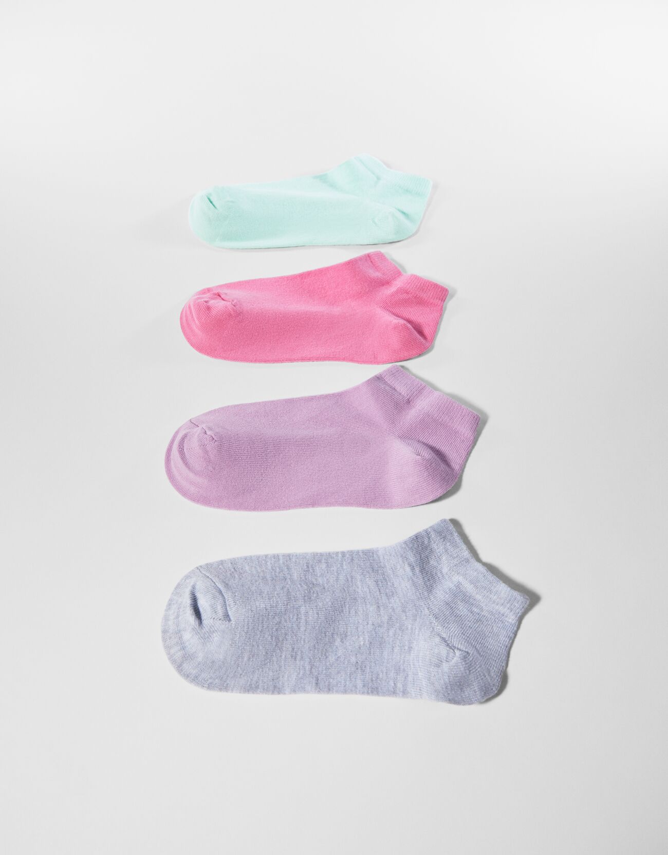 Набор из 3 пар коротких носков Фиолетовый Bershka