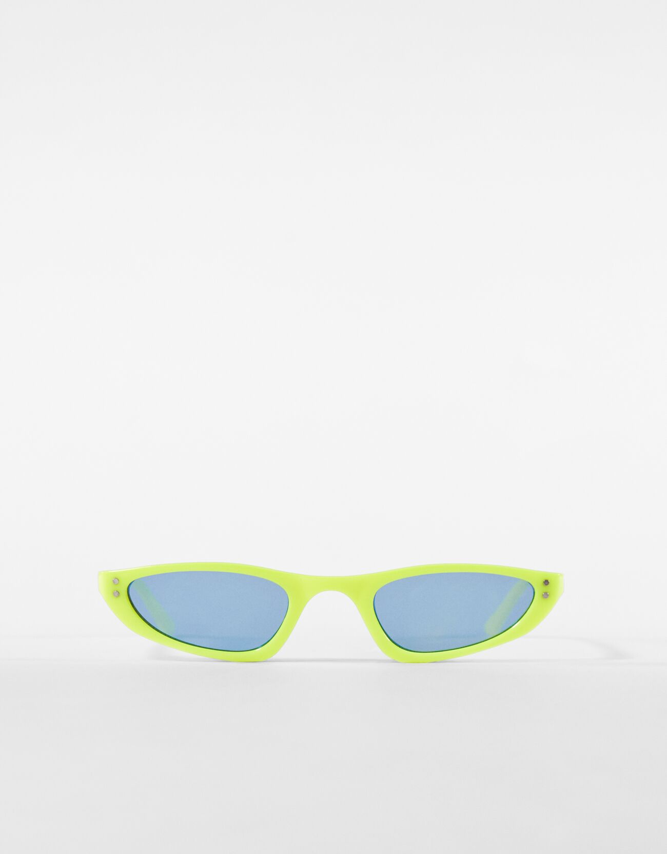 Солнцезащитные очки в неоновой оправе Лайм  Bershka