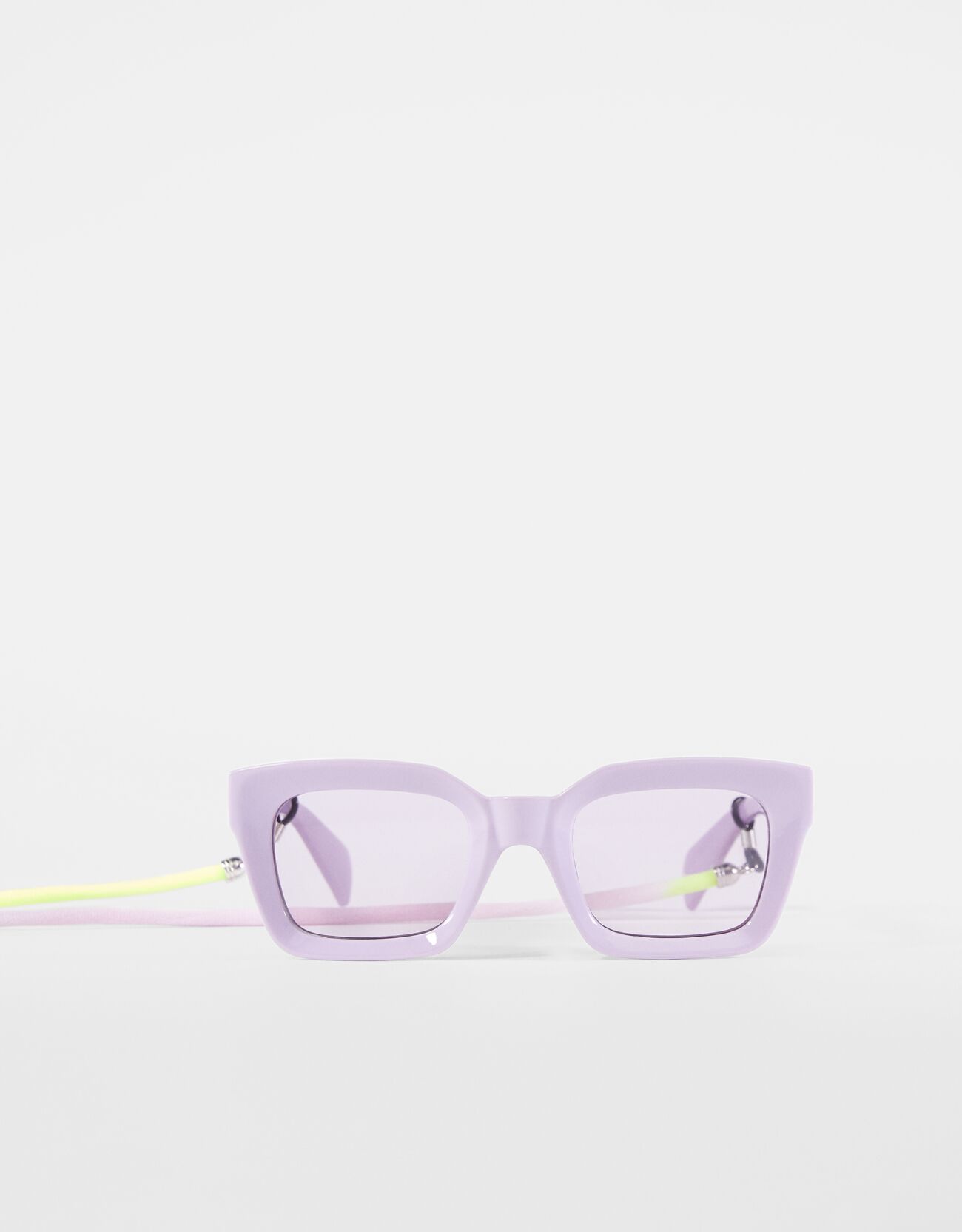 Солнцезащитные очки из цветного пластика Фиолетовый Bershka