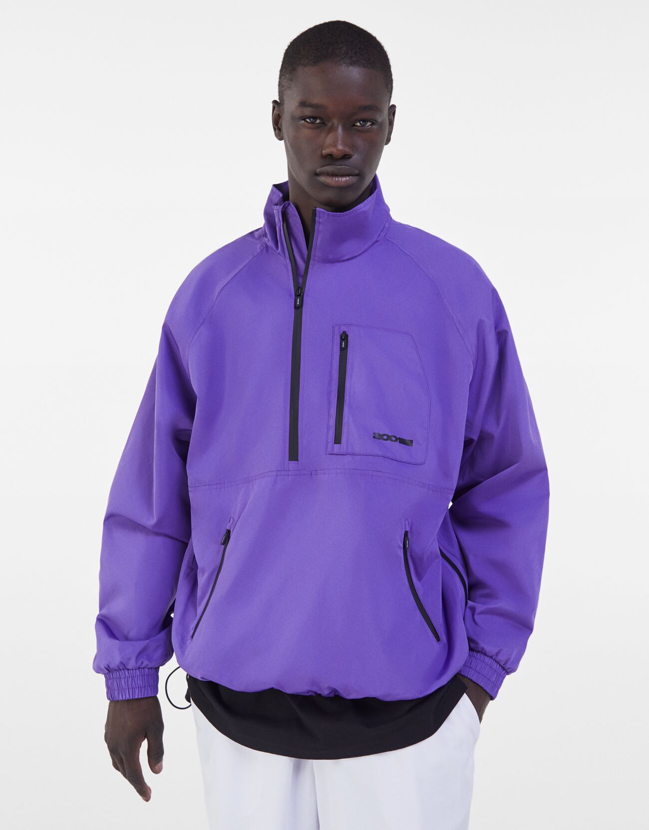 Асимметричная куртка с карманом спереди Фиолетовый Bershka