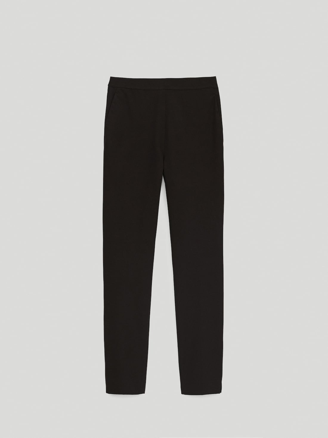 Зауженные брюки с эластичным поясом ЧЕРНЫЙ Massimo Dutti