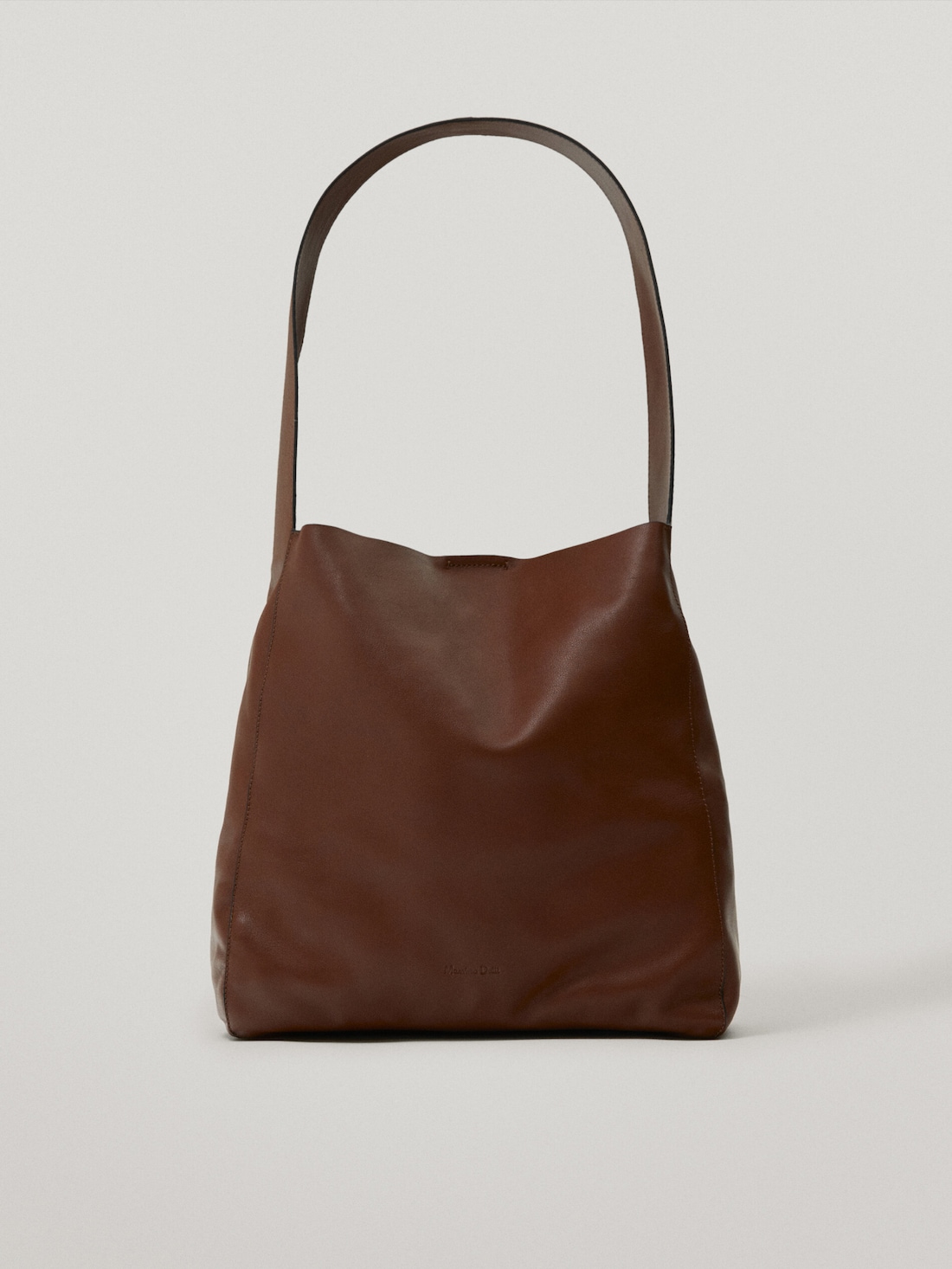 Кожаная сумка с плечевым ремнем ЦВЕТ КОЖИ Massimo Dutti