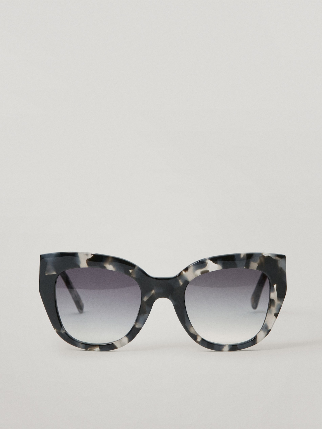Черные солнцезащитные очки в оправе «cat eye» ЧЕРНЫЙ Massimo Dutti