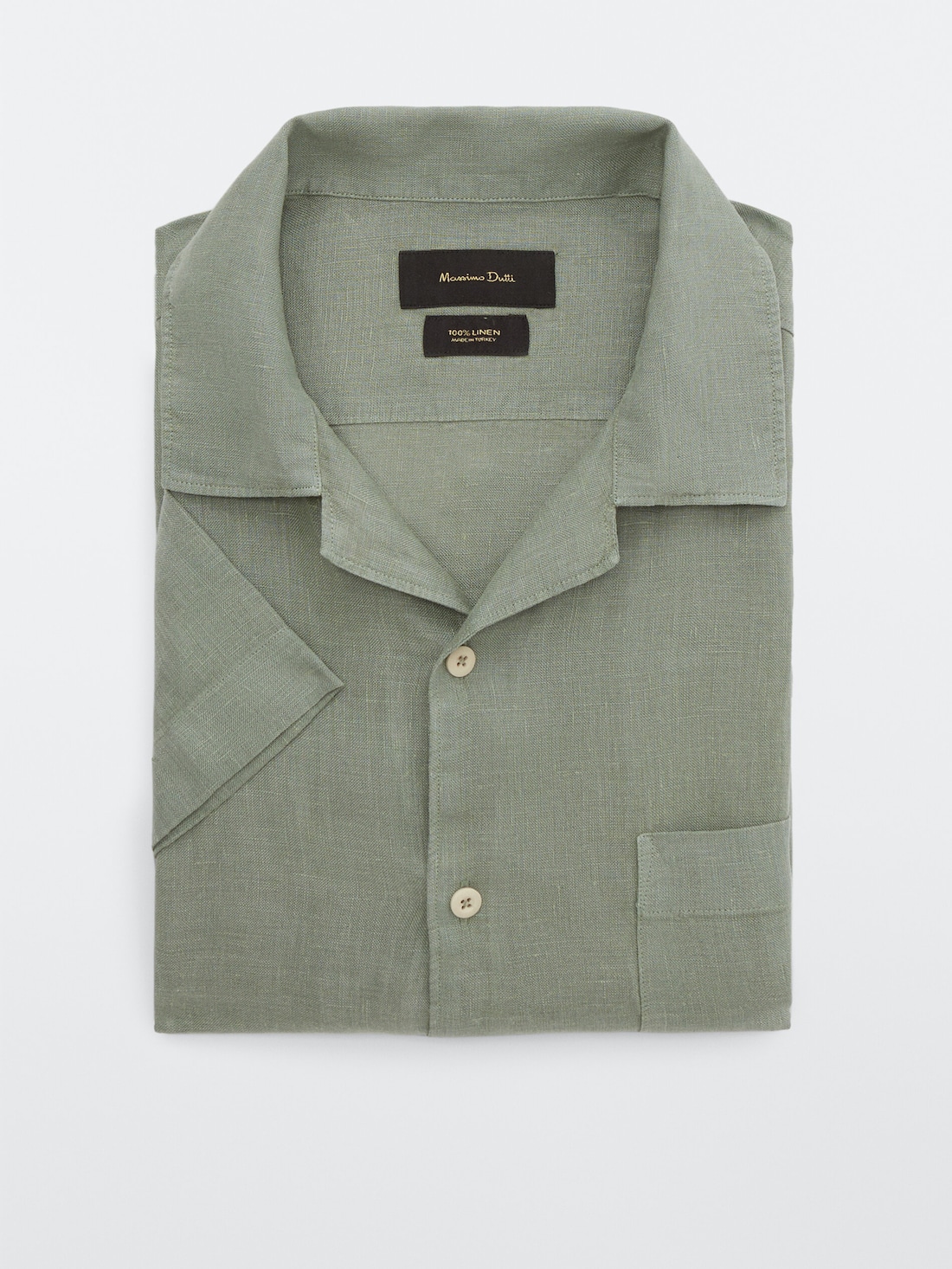 Рубашка классического кроя с отложным воротником Зеленый БИЛЬЯРДНЫЙ ЗЕЛЕНЫЙ Massimo Dutti