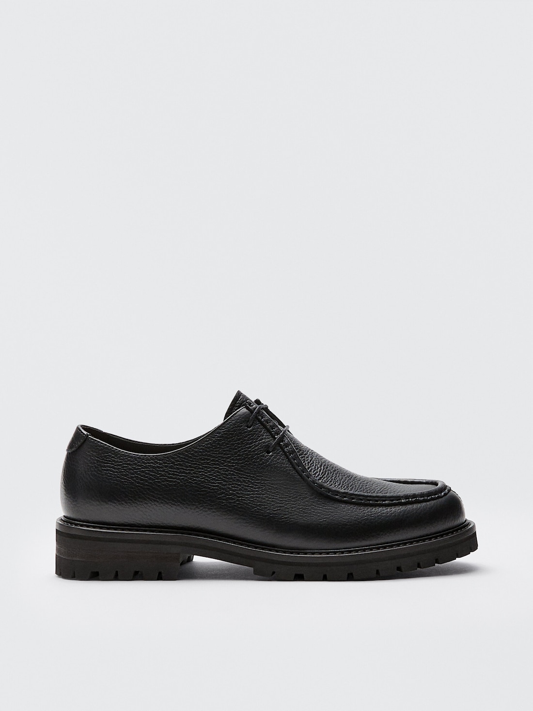 Черные ботинки из мягкой кожи наппа ЧЕРНЫЙ Massimo Dutti