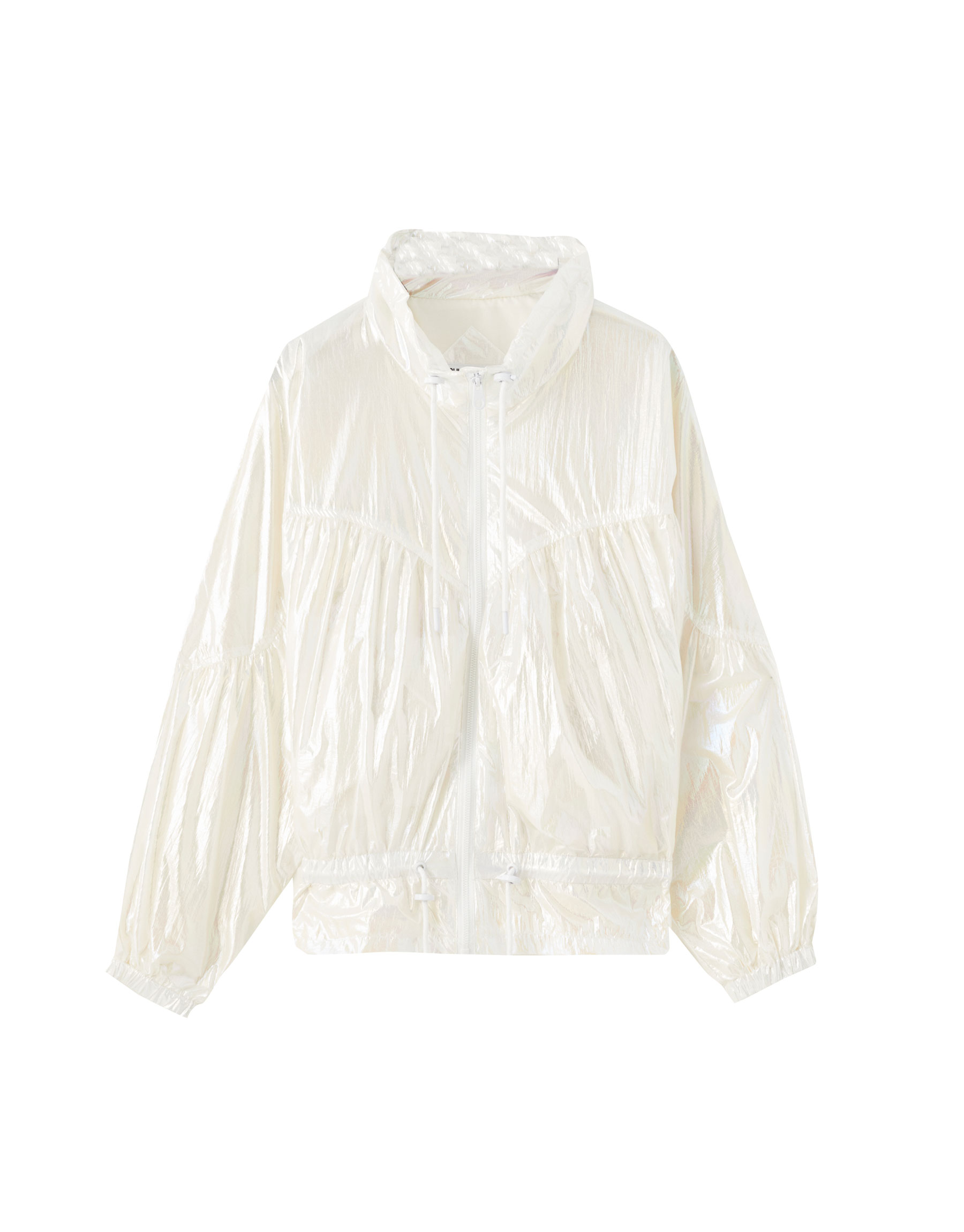 0-984 Куртка из легкой ткани с эластичной деталью Pull & Bear