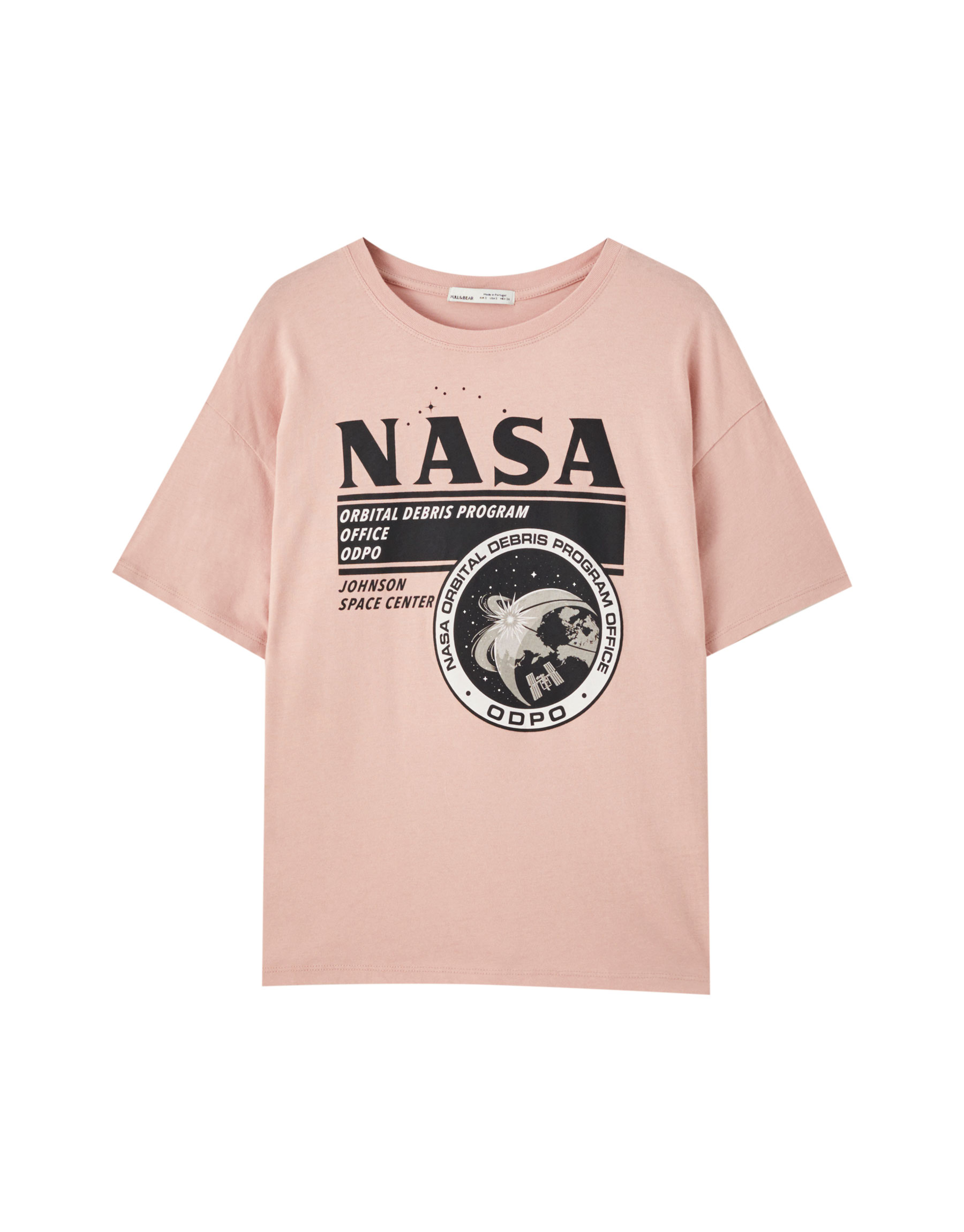 Розовая футболка с логотипом NASA ЦВЕТ РОЗОВОГО ДЕРЕВА Pull & Bear
