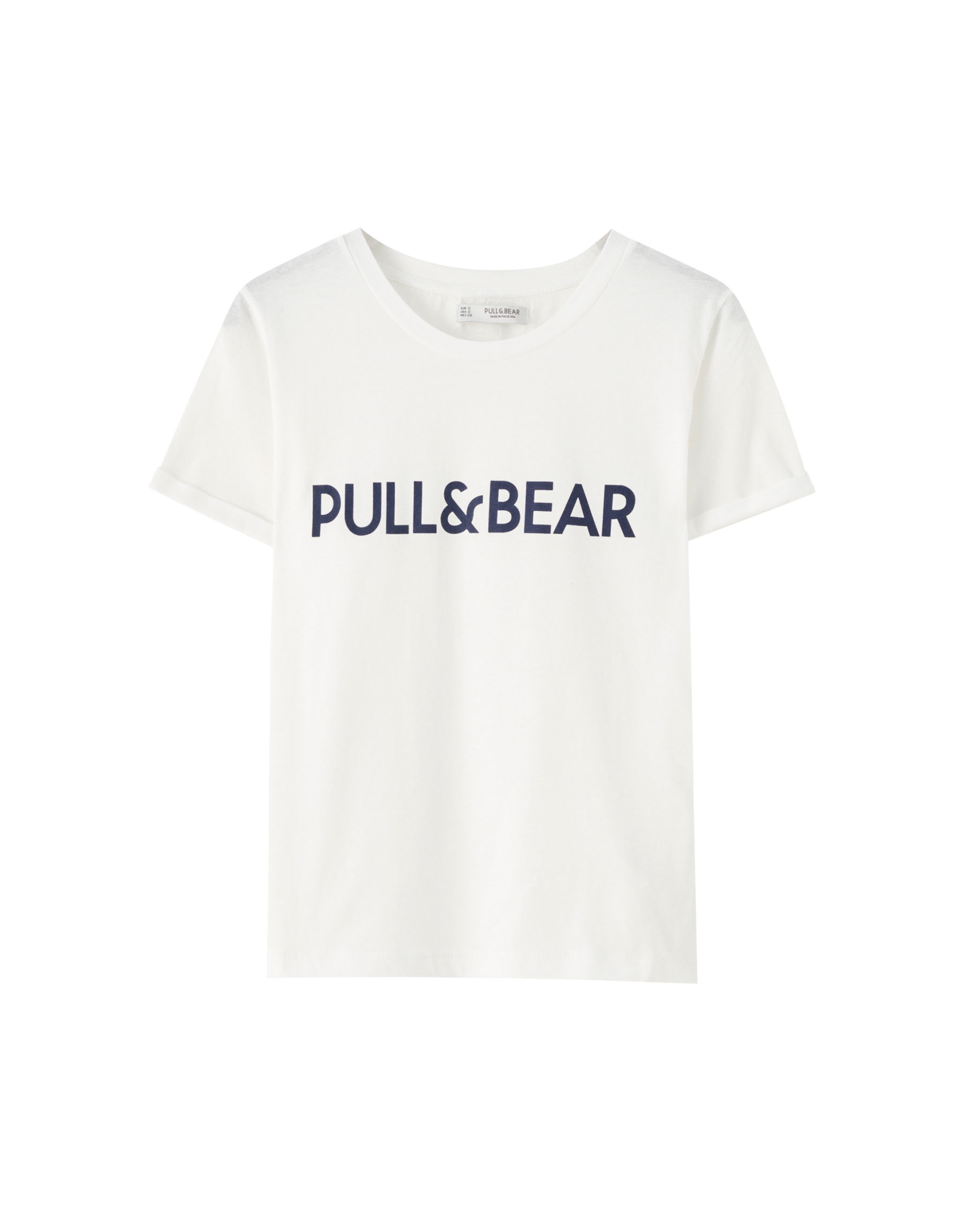 БЕЛЫЙ Цветная футболка с логотипом Pull&Bear Pull & Bear