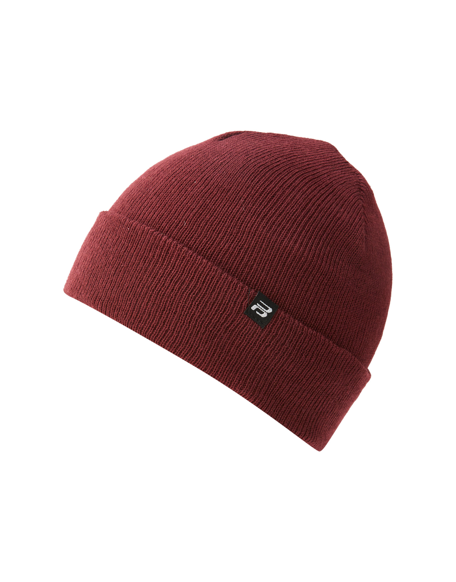 ЦВЕТ БУРГУНДСКОГО ВИНА Базовая шапка-бини с логотипом Pull & Bear