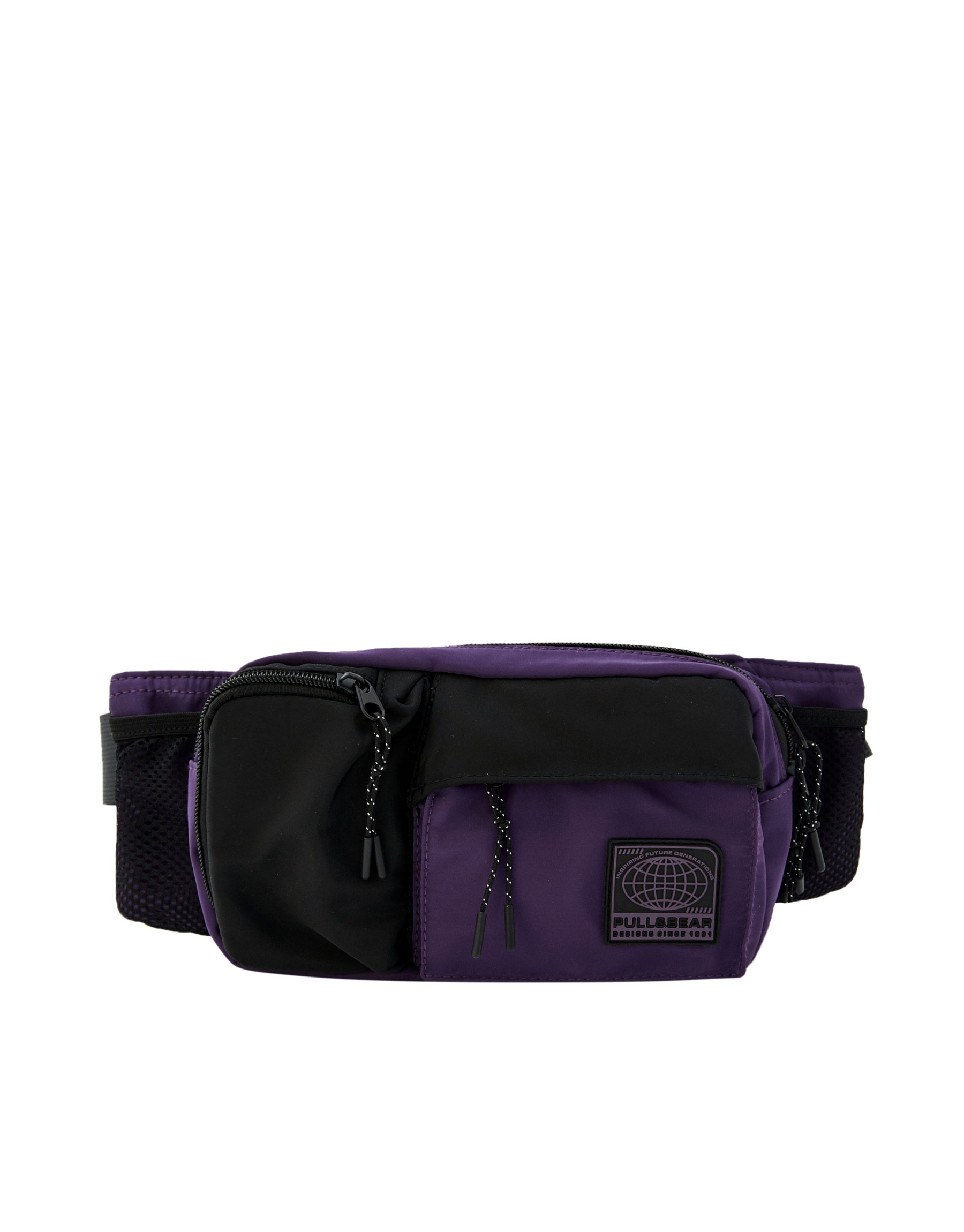 Фиолетовая поясная сумка с контрастными блоками РАЗНЫЕ Pull & Bear