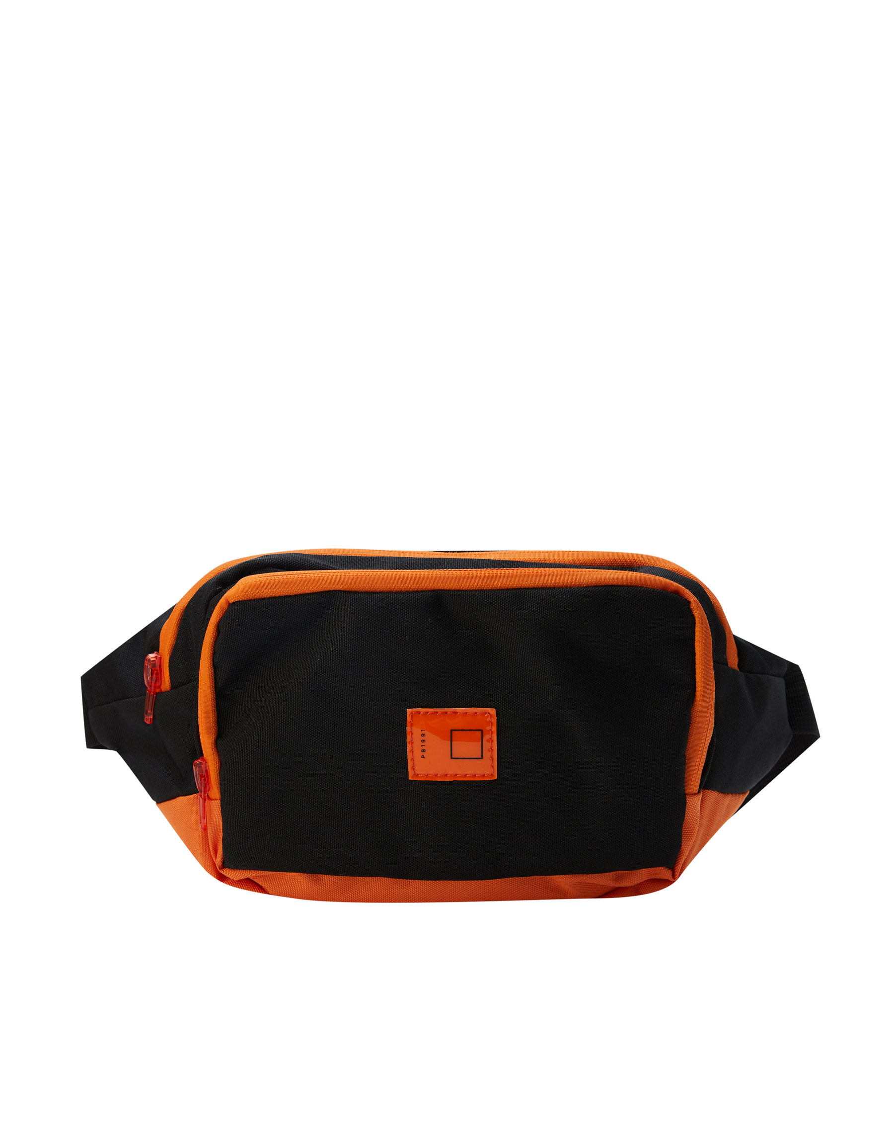 Черная поясная сумка с оранжевыми деталями РАЗНЫЕ Pull & Bear