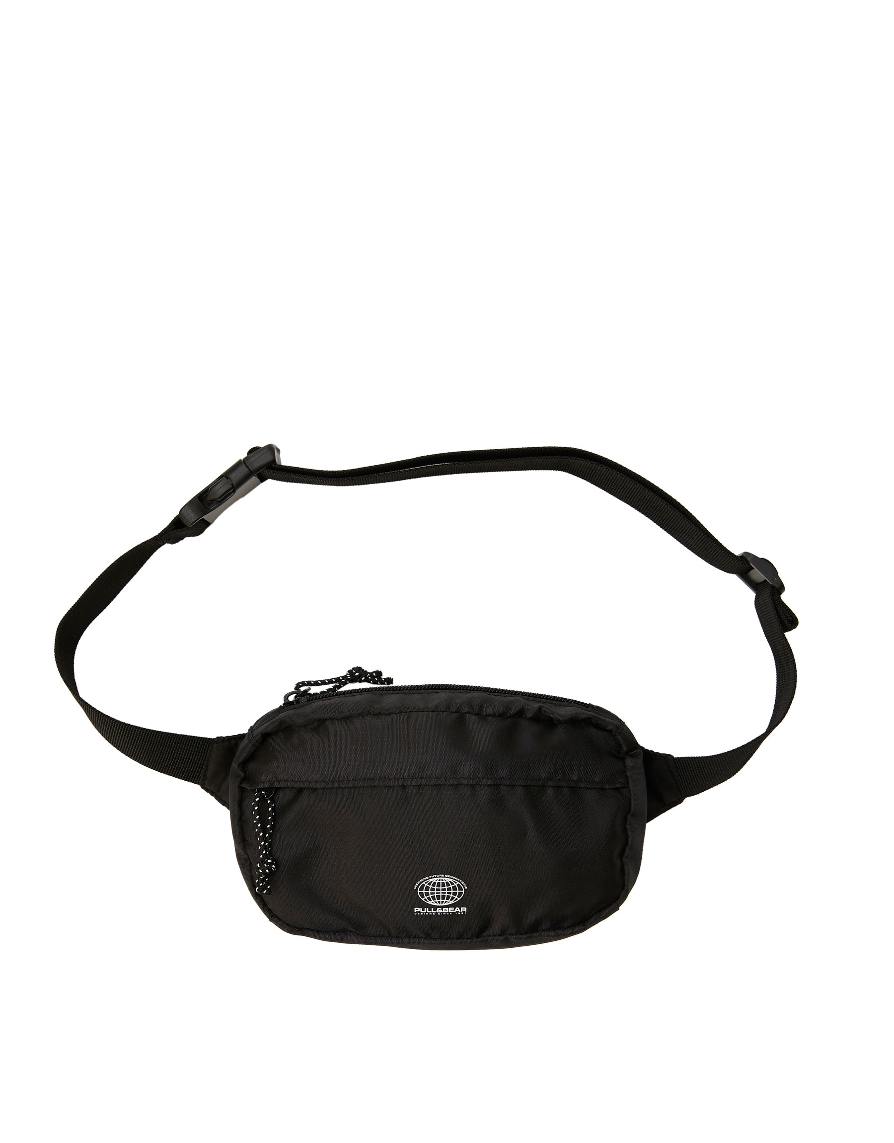 Базовая черная поясная сумка с логотипом ЧЕРНЫЙ Pull & Bear