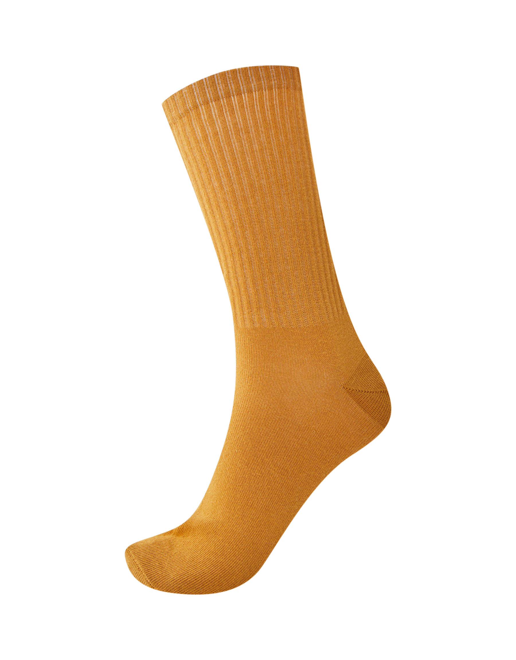 Цветные спортивные носки из рифленого трикотажа ГОРЧИЧНЫЙ Pull & Bear