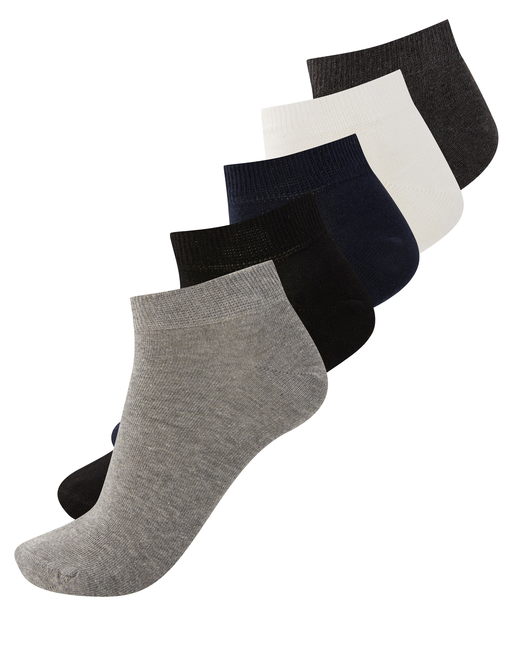 Набор из 5 пар коротких носков разных цветов РАЗНЫЕ Pull & Bear