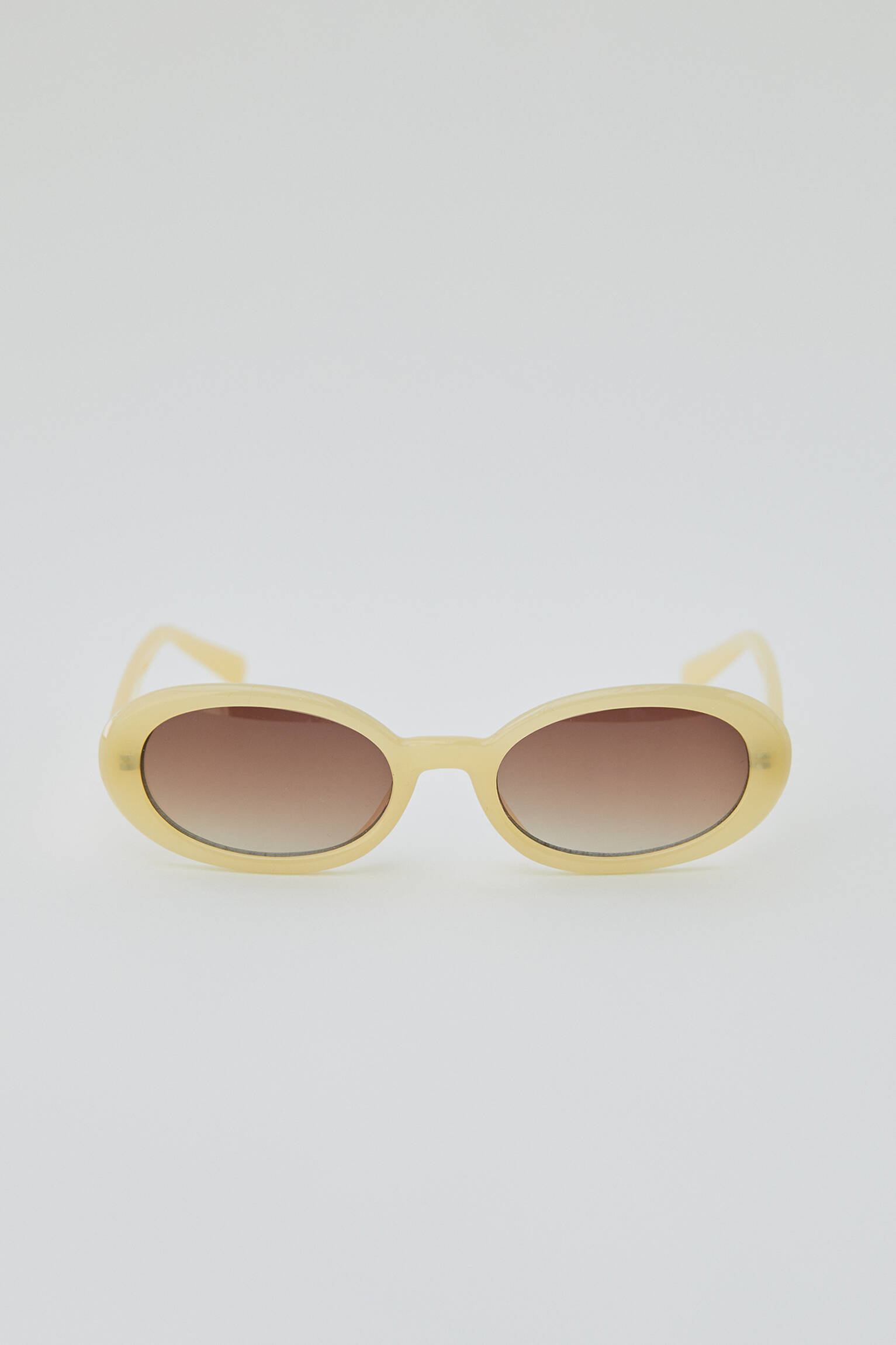 Солнцезащитные очки в овальной кремовой оправе ЭКРЮ Pull & Bear