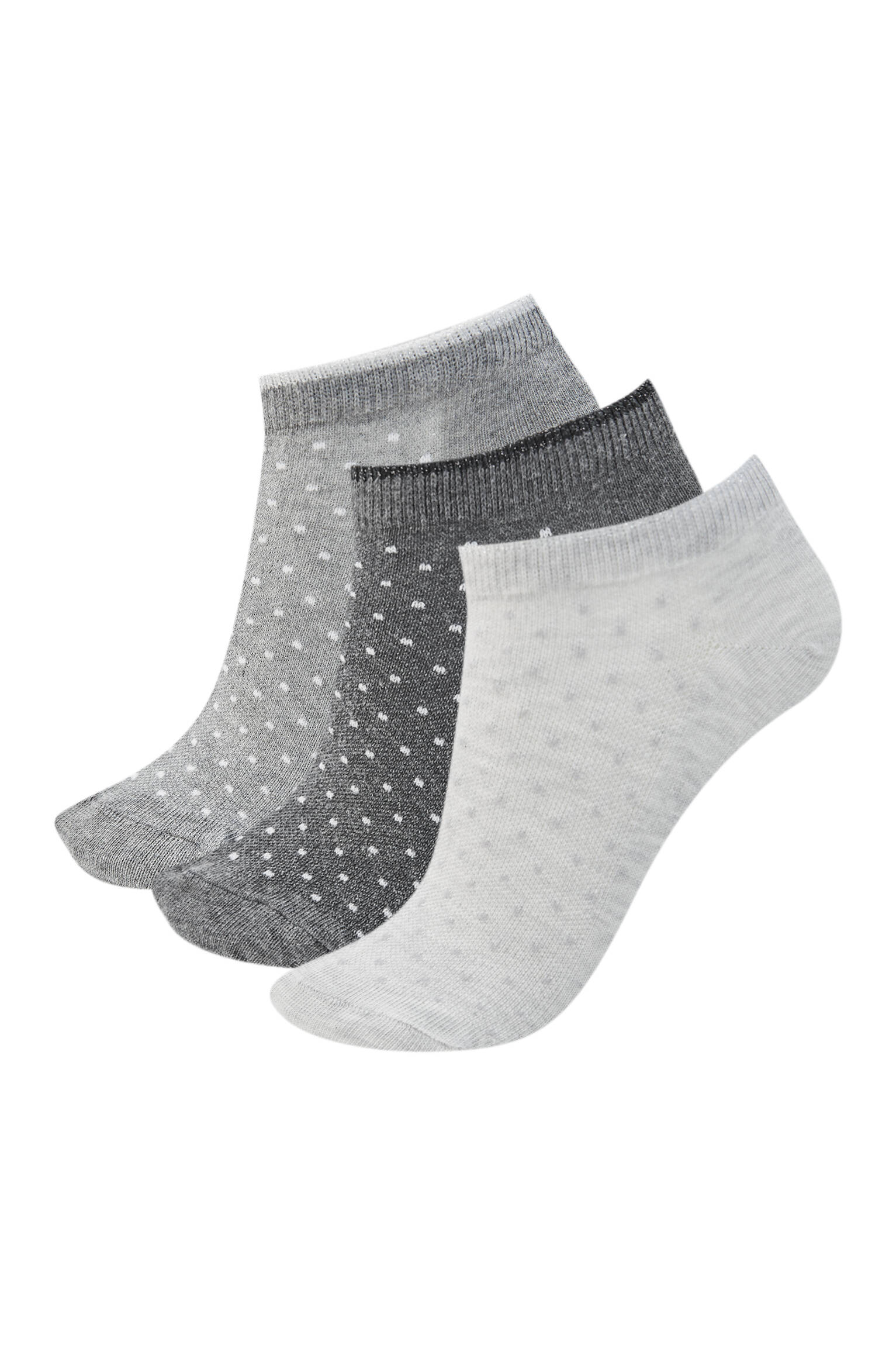 Набор из 3 пар коротких носков Серый Pull & Bear