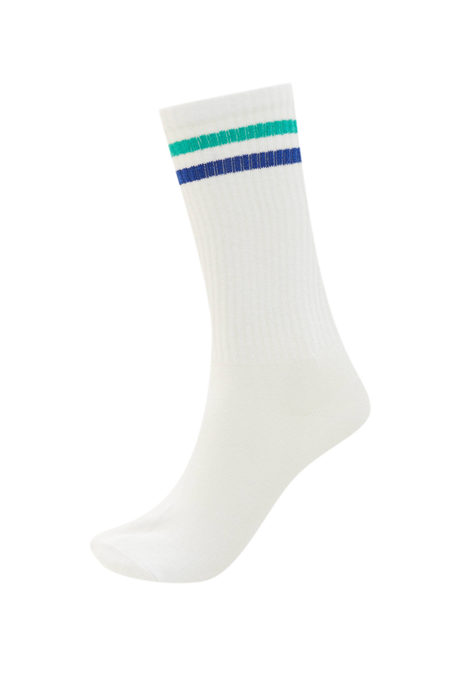 Спортивные носки с цветными полосками БЕЛЫЙ Pull & Bear