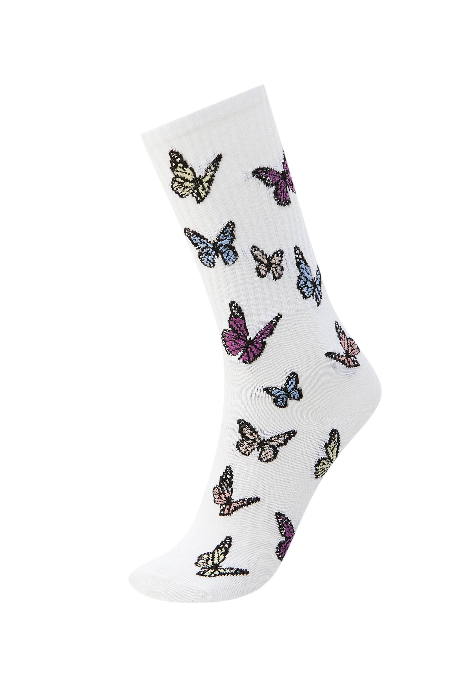 Белые носки с принтом «Бабочки» БЕЛЫЙ Pull & Bear