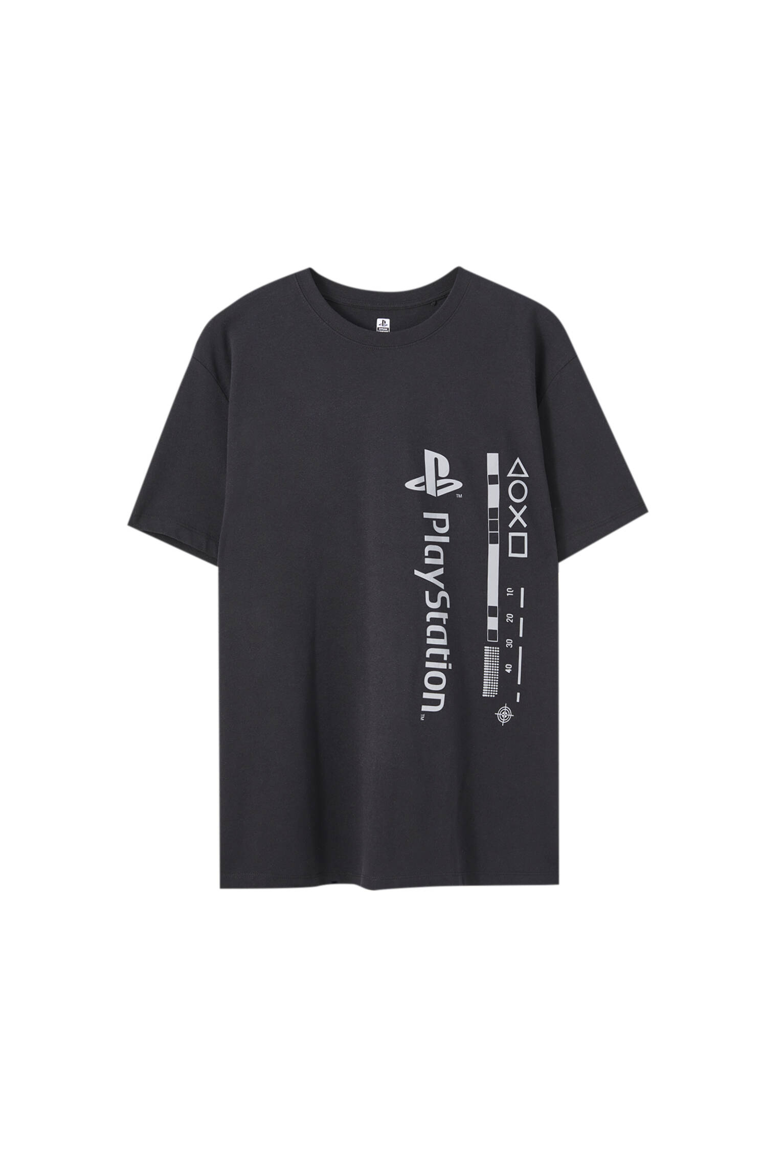 Черная футболка PlayStation с логотипом ЧЕРНЫЙ Pull & Bear