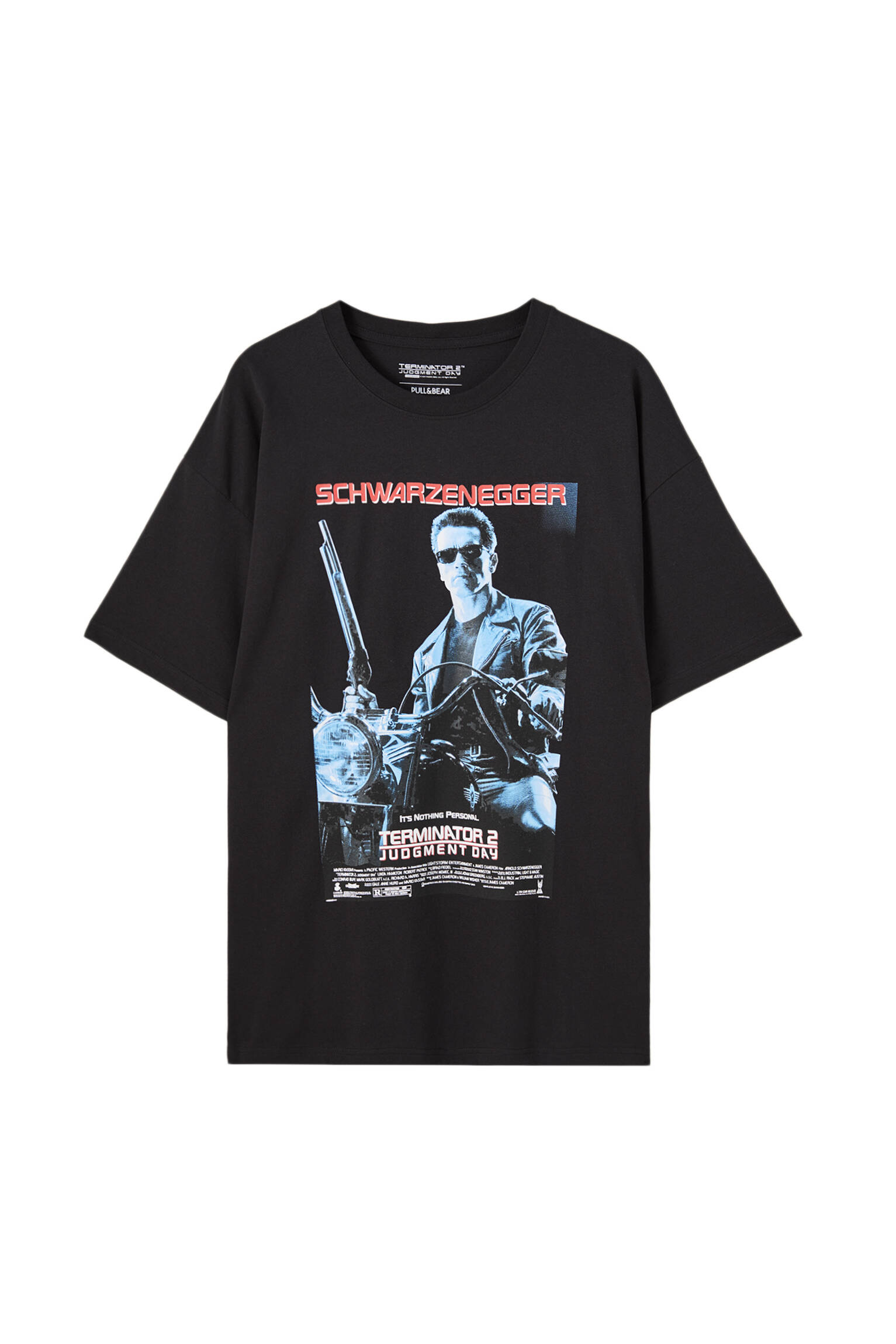 Черная футболка с принтом Terminator ЧЕРНЫЙ Pull & Bear