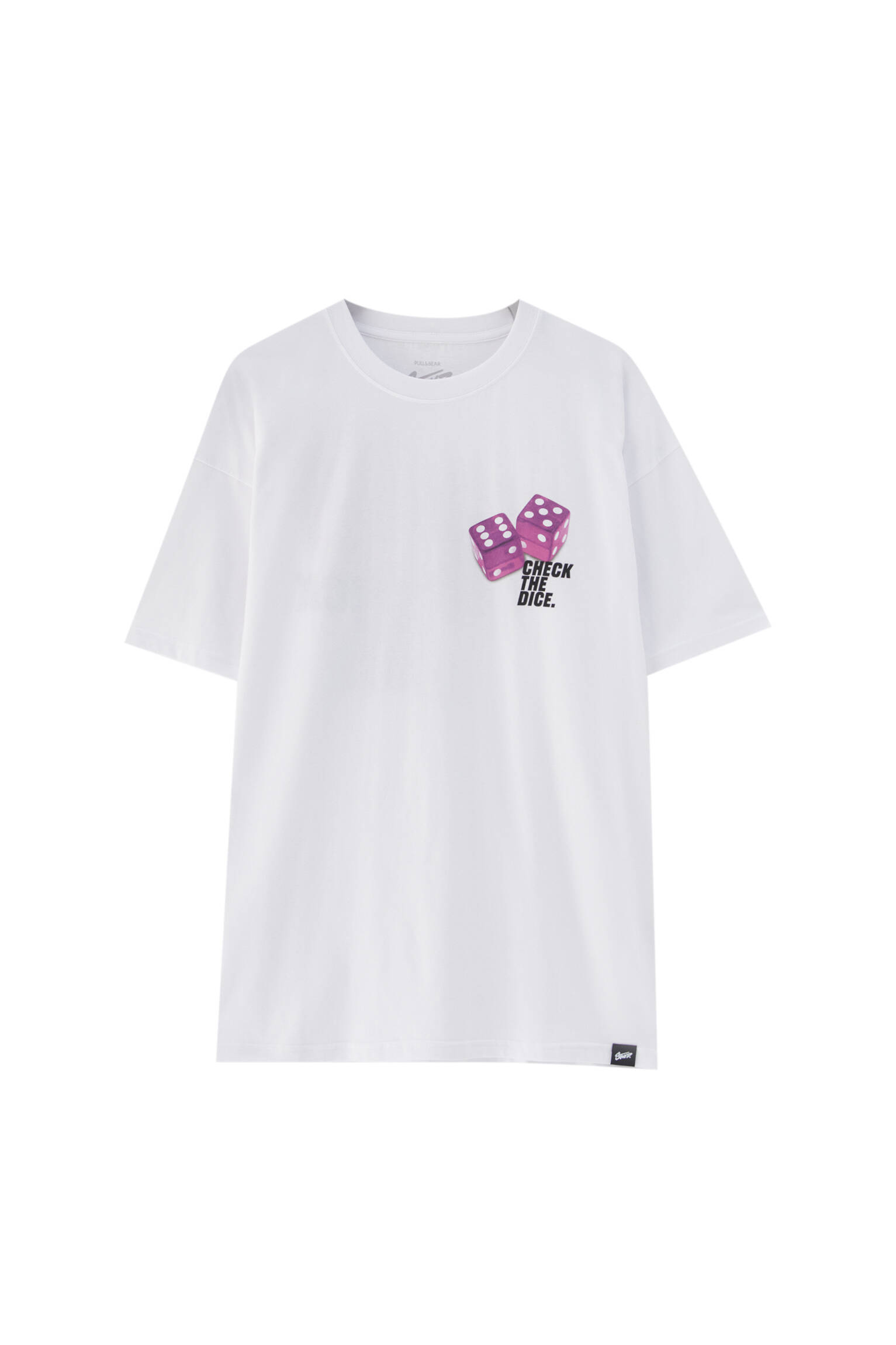 Белая футболка STWD с принтом «Игральные кубики» БЕЛЫЙ Pull & Bear